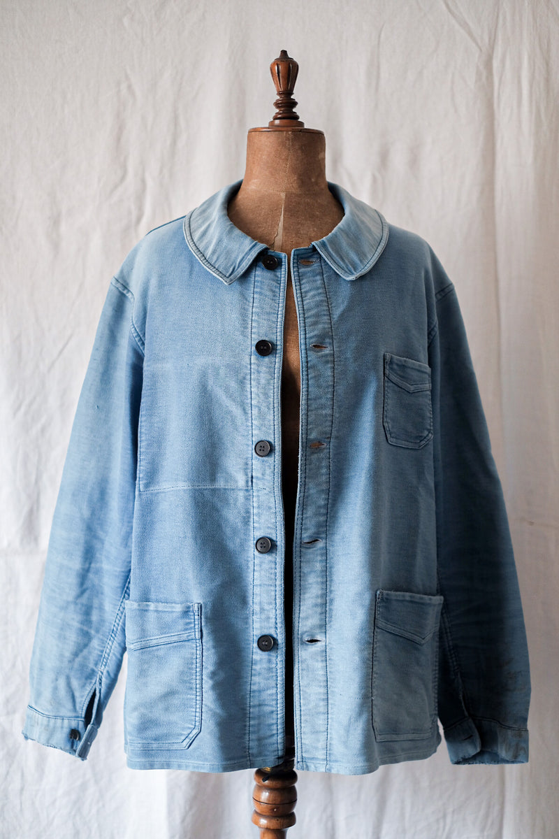 [~ 40's] แจ็คเก็ตงาน Moleskin ของ French Vintage Blue Work
