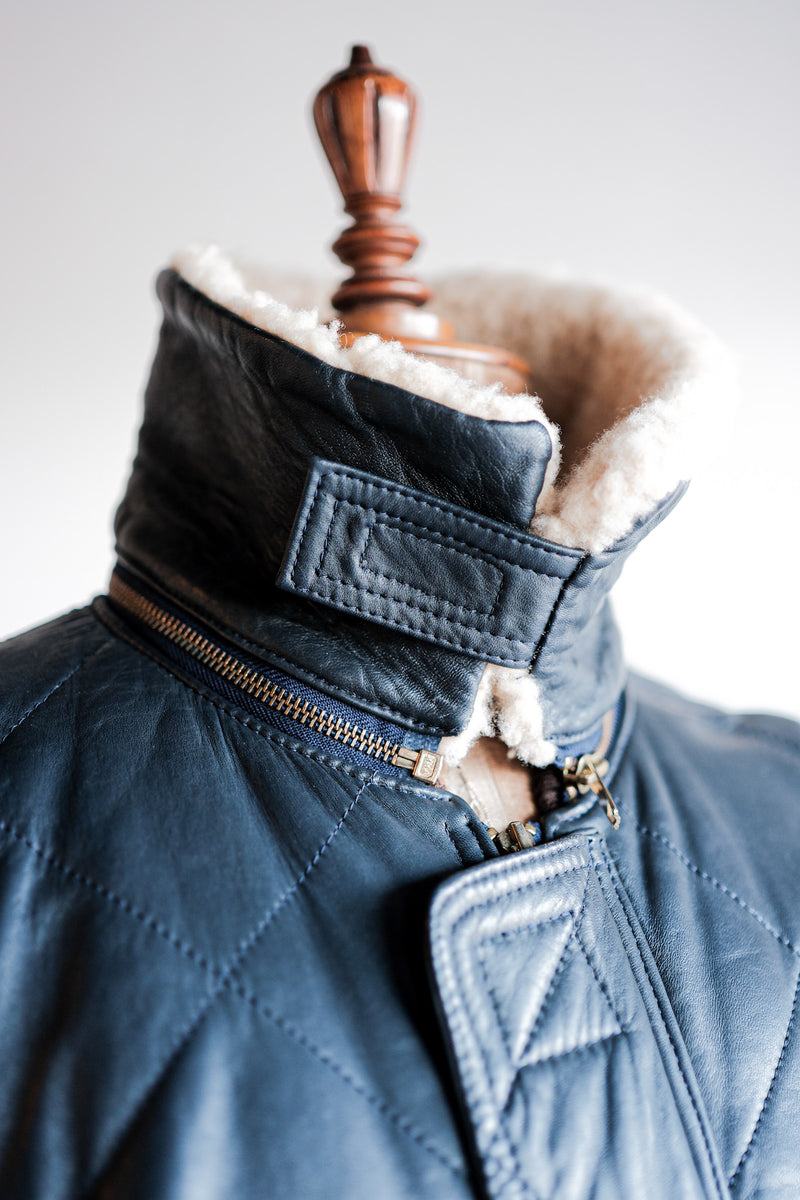 [~ 70's] Old Marcel Lassance Leather Bomber Jacket Size.52