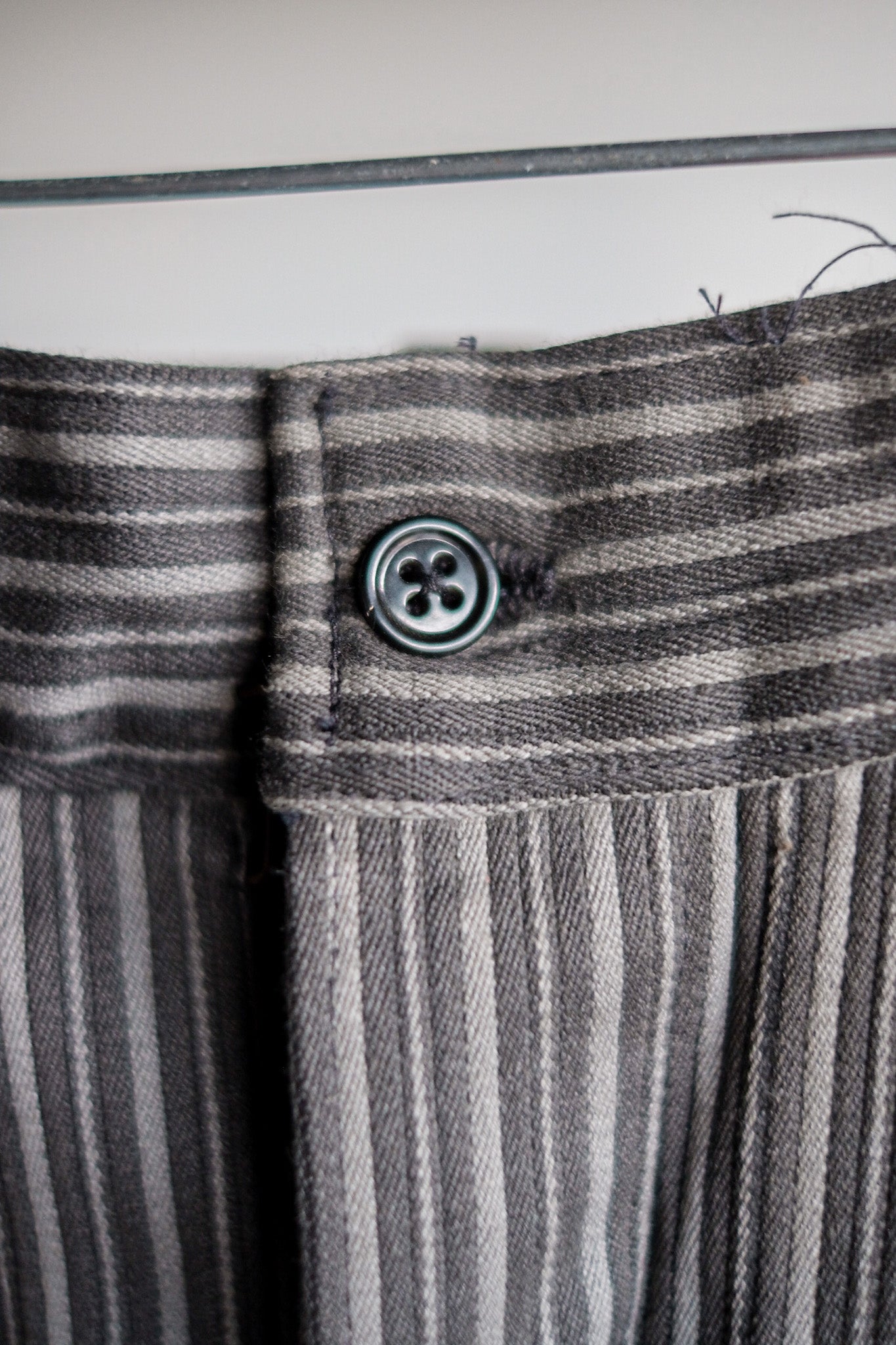 ［~40's］French Vintage Cotton Pique Striped Work Pants "Dead Stock"