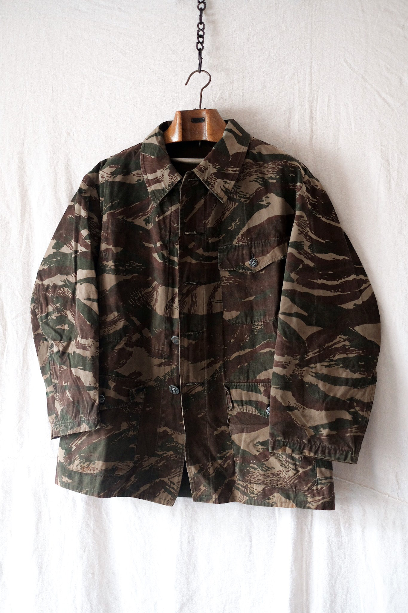 [~ 40 '] 프랑스 빈티지 위장 사냥 재킷