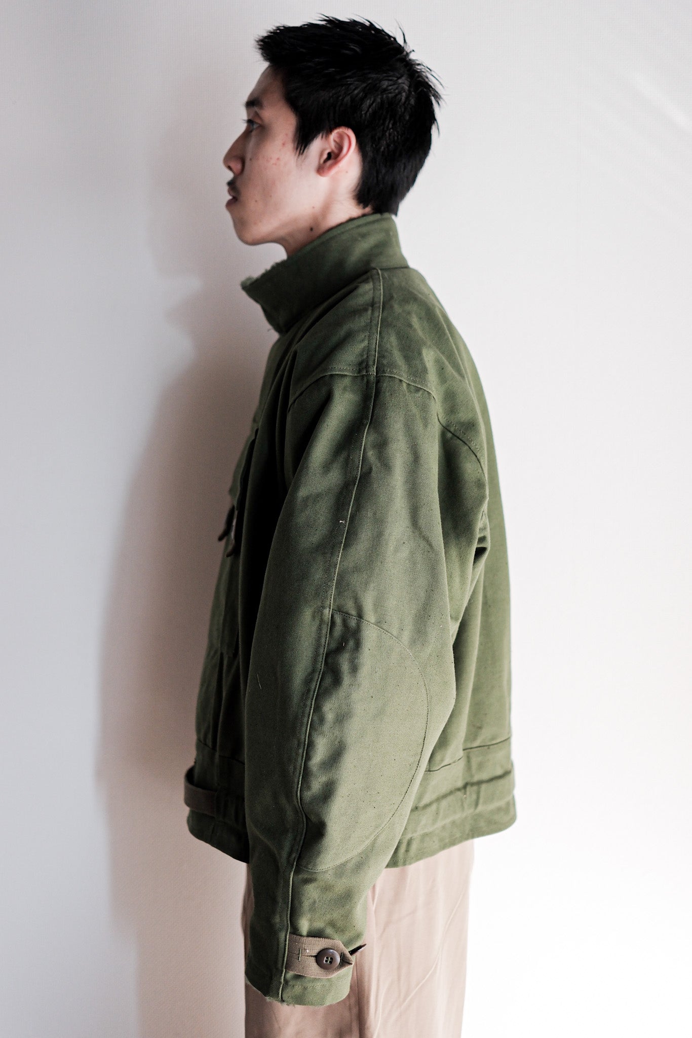 【~60's】Swedish Army Dispatch Rider Motorcycle Jacket With Liner Size.C48 "Dead Stock"