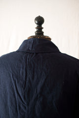 [~ 50 년대] 프랑스 빈티지 인디고 리넨 작업 재킷 "데드 스톡"