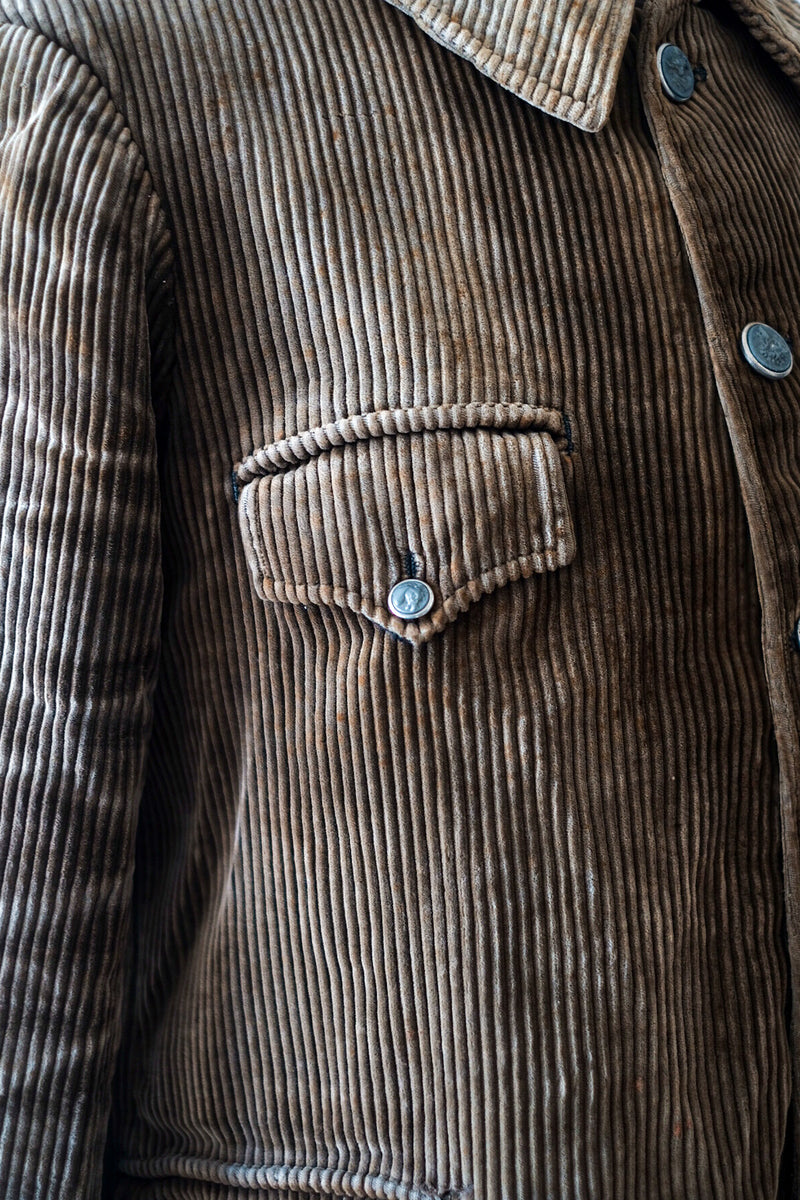 [~ 30's] แจ็คเก็ต Gamekeeper Gamekeeper ของ French Vintage Brown