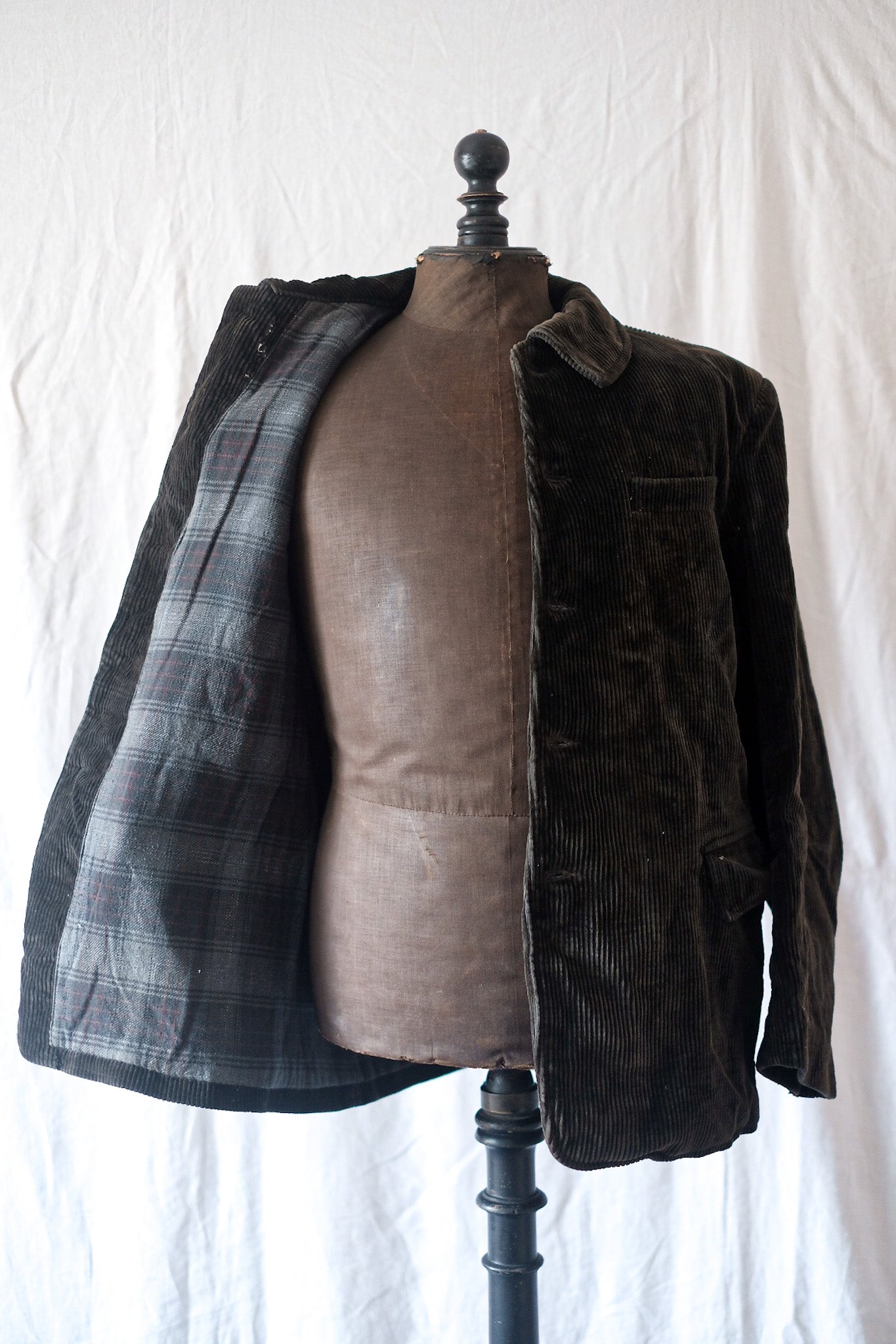 [~ 50's] French Vintage Dark Brown Corduroy Jacket