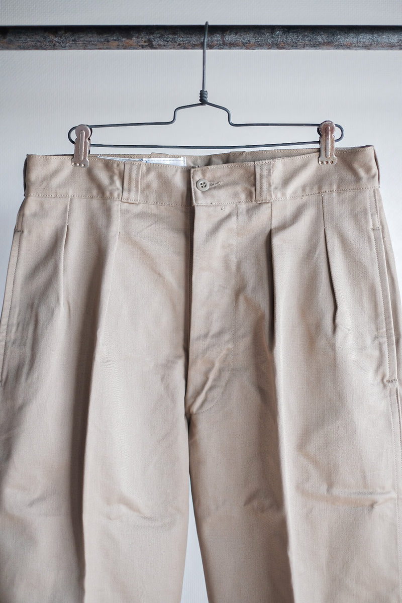 [~ 60's] กองทัพฝรั่งเศส M52 เสื้อกางเกงขนาดของ Chino ขนาด 80m "Dead Stock"