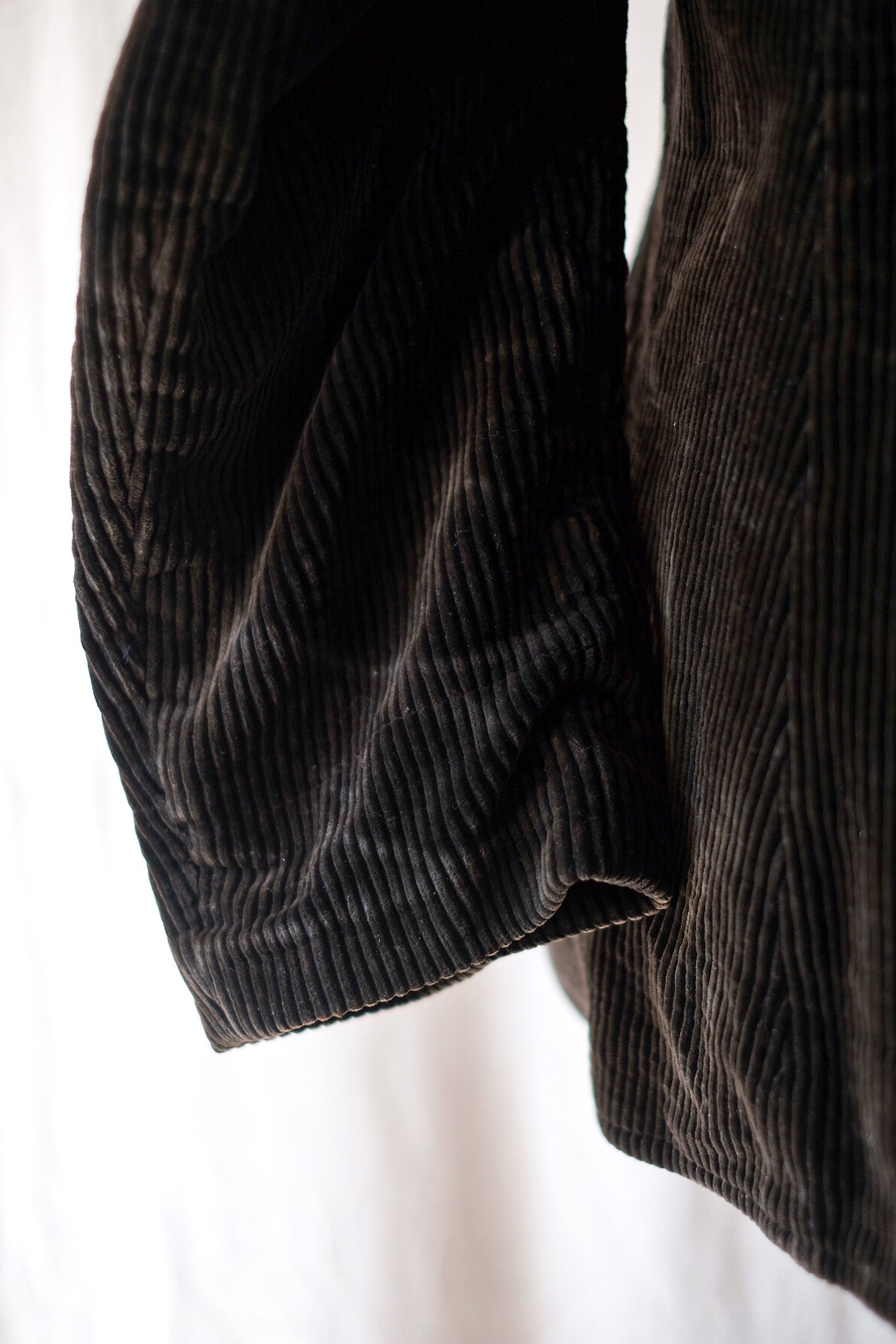【~30's】French Vintage Dark Brown Corduroy Work Jacket "Adolphe Lafont" "Dead Stock"