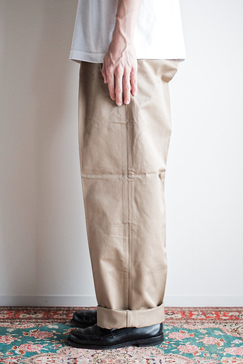 60's] French Army M52 CHINO TROUSERS SIZE.80M 