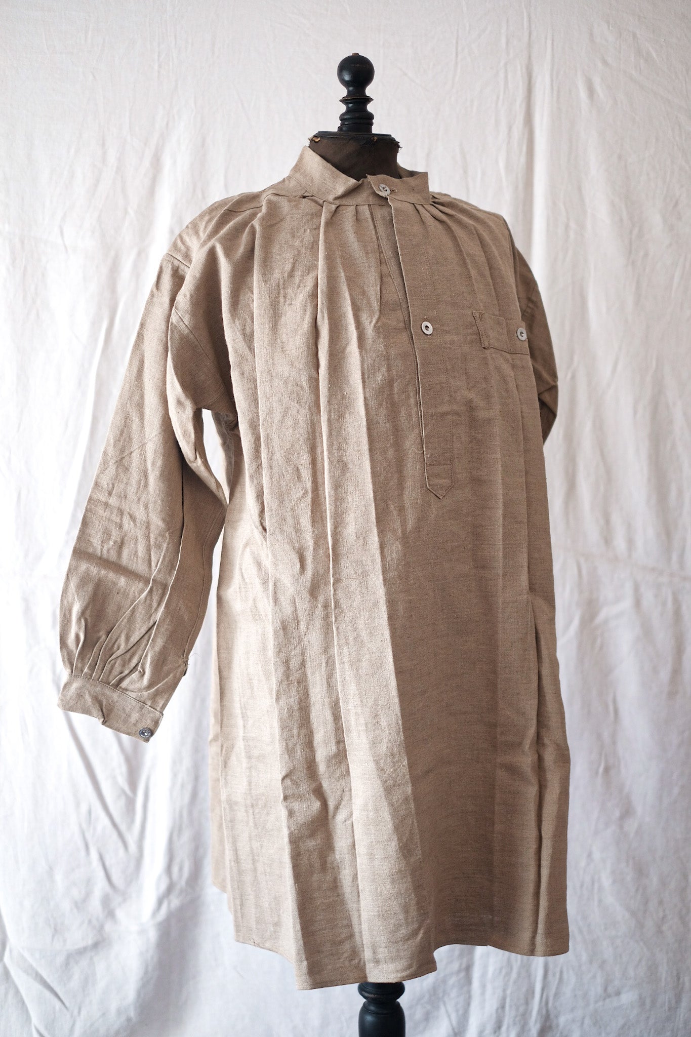 [~ 20's] French Army Bourgeron Linen Smock Hospital Military "DEAD STOCK"