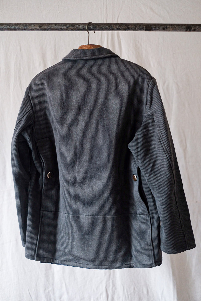 【~50's】French Vintage Gray Cotton Pique Hunting Jacket
