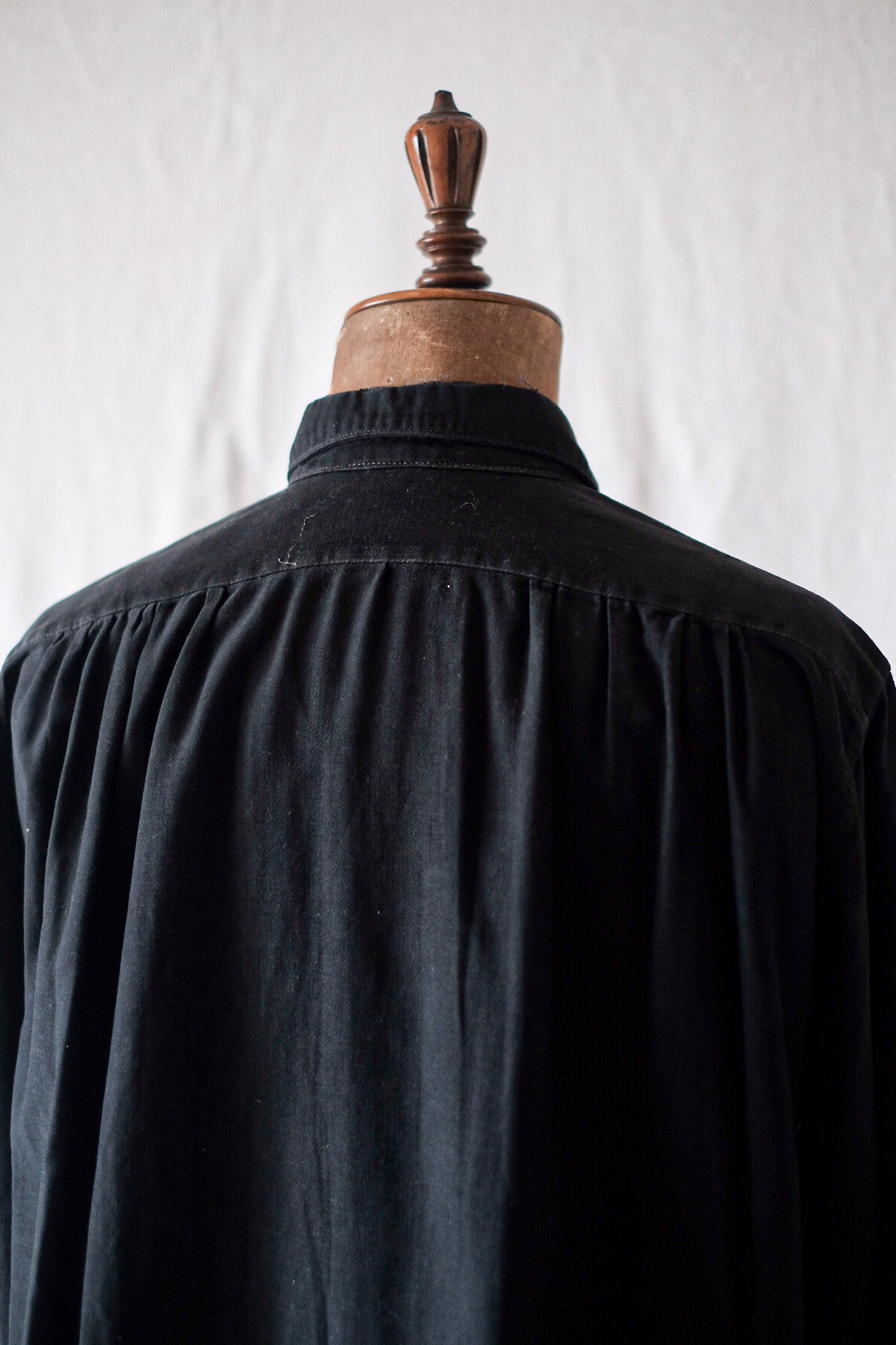[~ 40 '] 프랑스 빈티지 블랙 몰스 피부 할아버지 셔츠