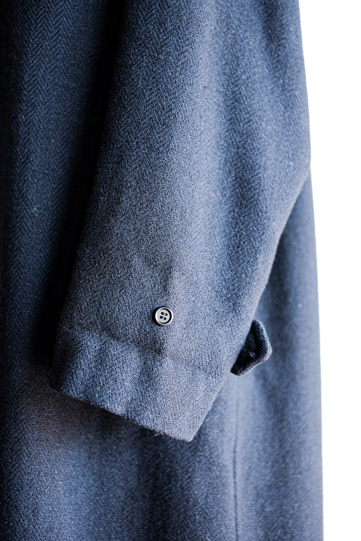 [〜80年代]老式Burberry的單個Raglan Balmacaan外套。54rl“ Harris Tweed”“ Kraft Besanations”