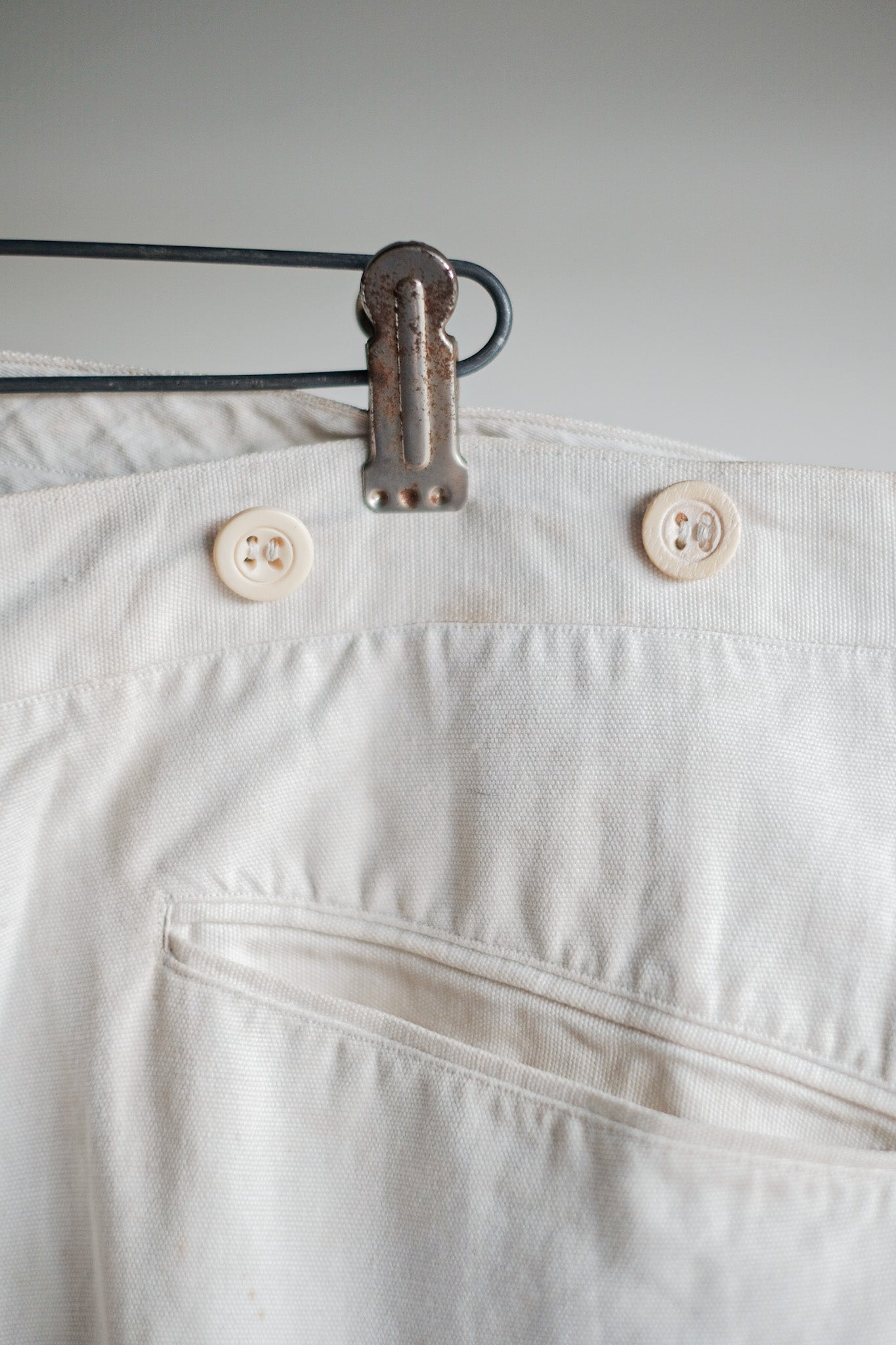 ［~30's］French Vintage Linen Work Pants