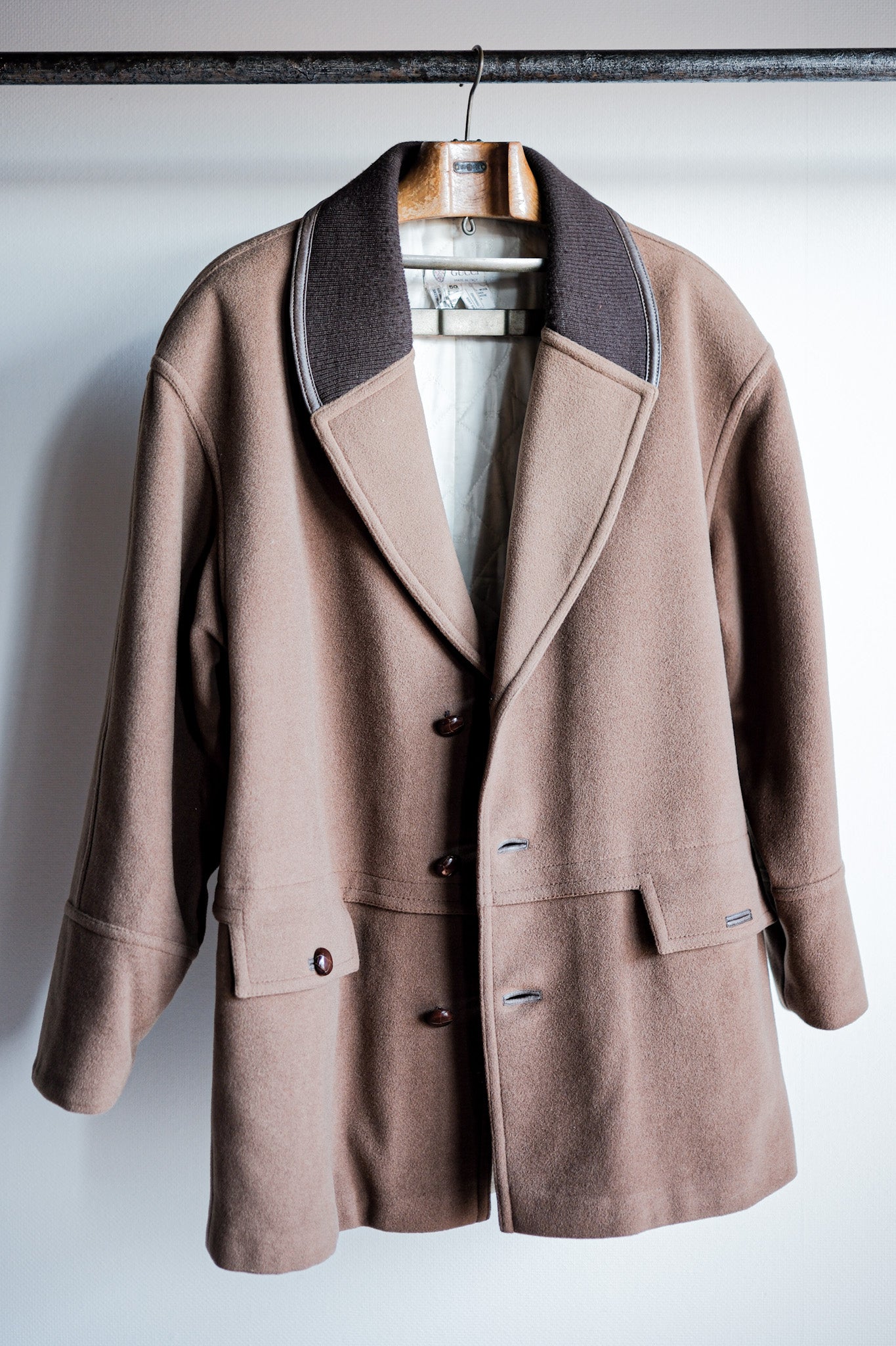 [~ 80's] เสื้อแจ็คเก็ตผ้าคลุมไหล่ผ้าคลุมไหล่ gucci เก่าขนาด 50