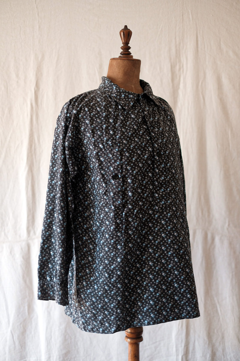 [~ 50's] French Vintage Floral Cotton Smock "Biaude"