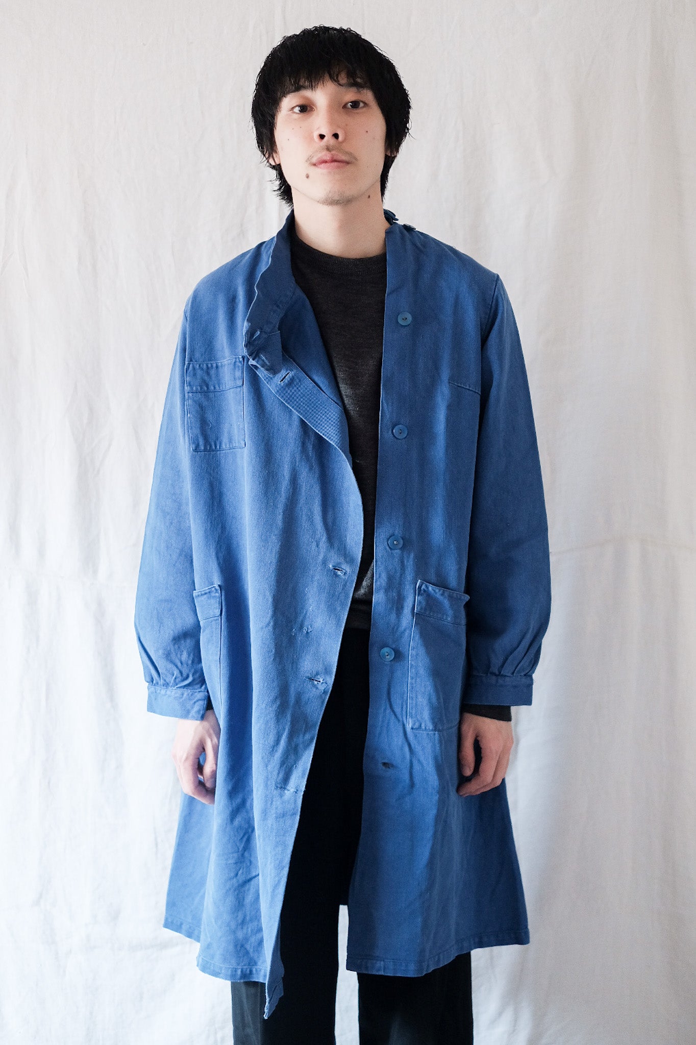 [~ 60's] French Vintage Cotton Canvas Work Coat