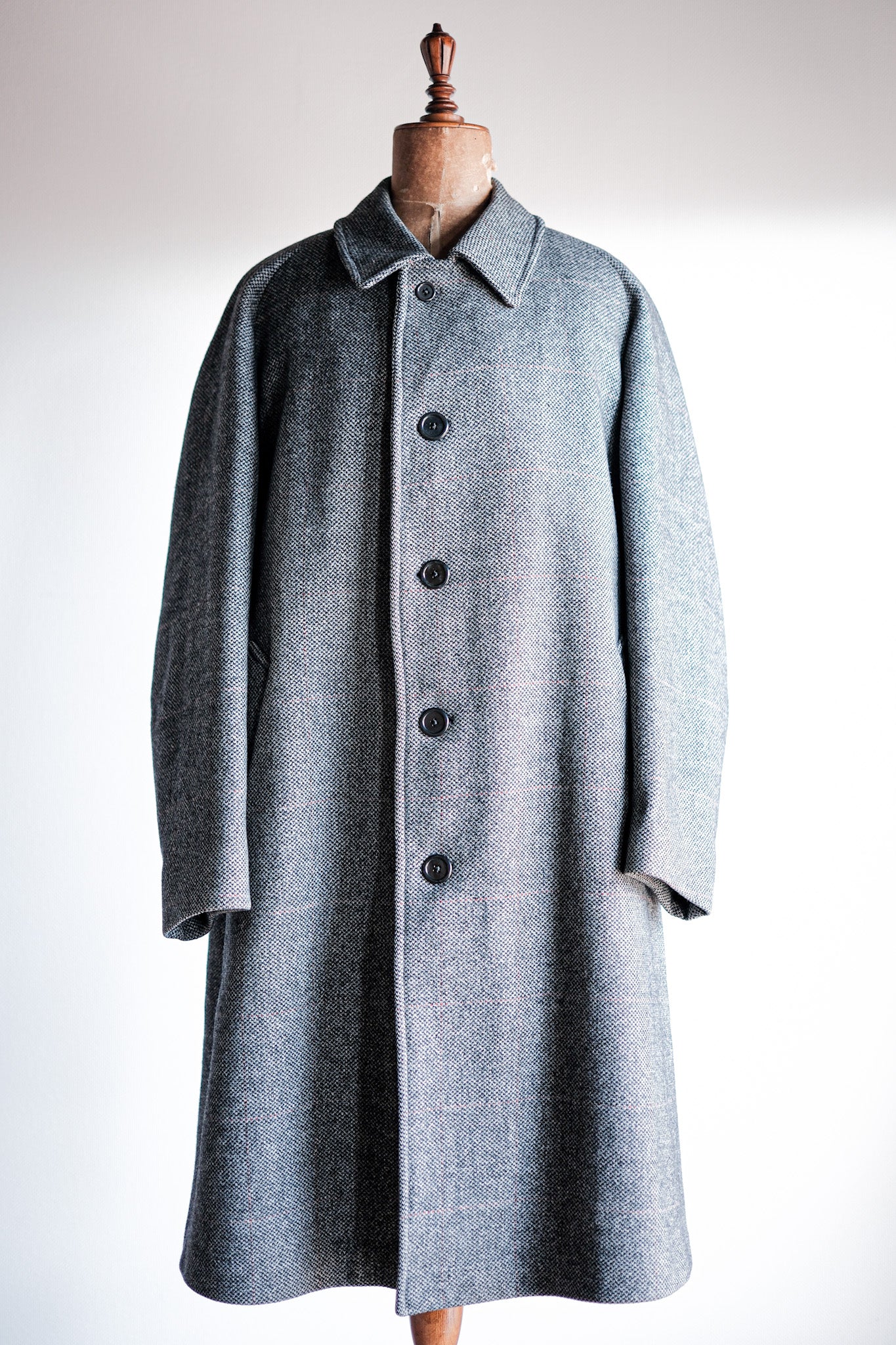 70's】Vintage Aquascutum Single Raglan Balmacaan Coat 