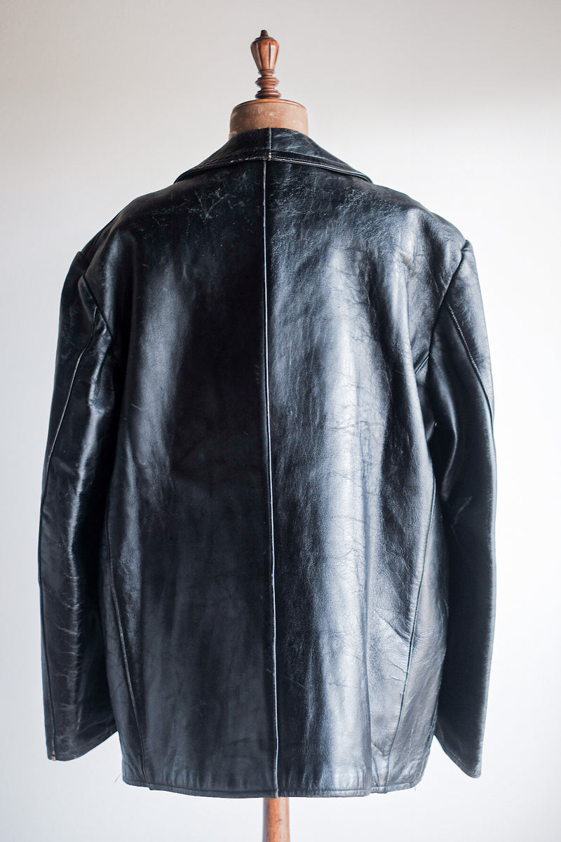 60's] French Vintage Le Corbusier Leather Work Jacket – VIEUX ET