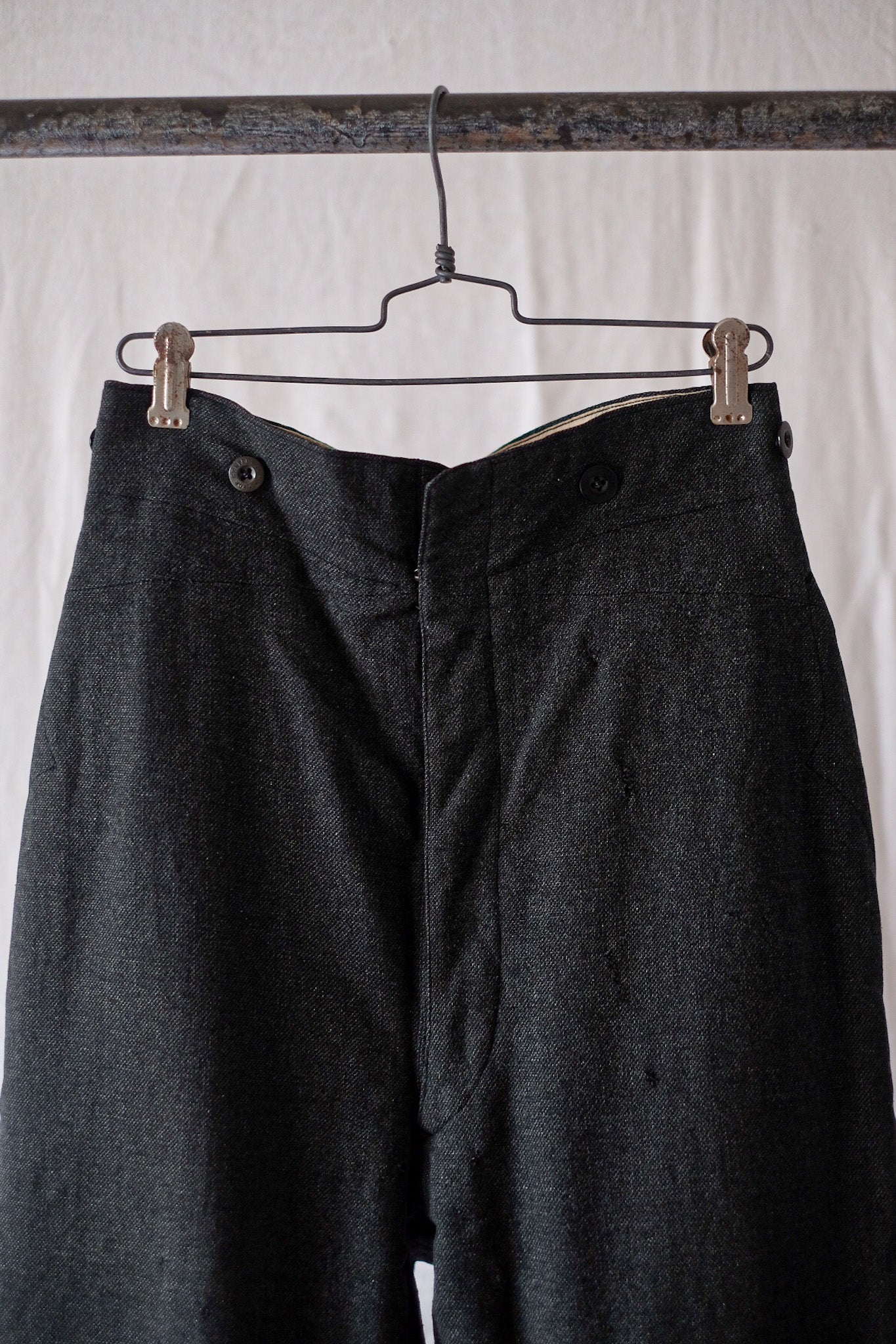 [~ 30's] กางเกงผ้าฝ้ายวินเทจฝรั่งเศส