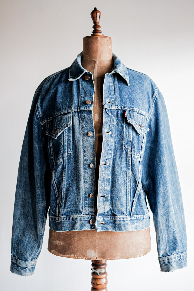 [~ 60's] แจ็คเก็ตยีนส์ 557 ยีนส์ของ Levi Vintage "Big E" ของ Levi 557
