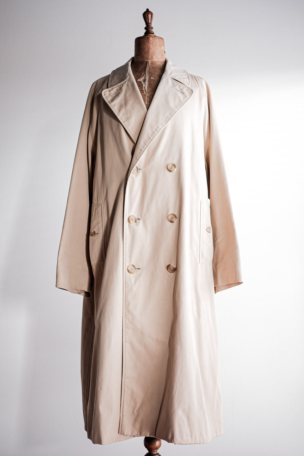 ［~70's］Vintage Burberry's Single Raglan Double Breasted Coat "LODEN-FREY 別注"