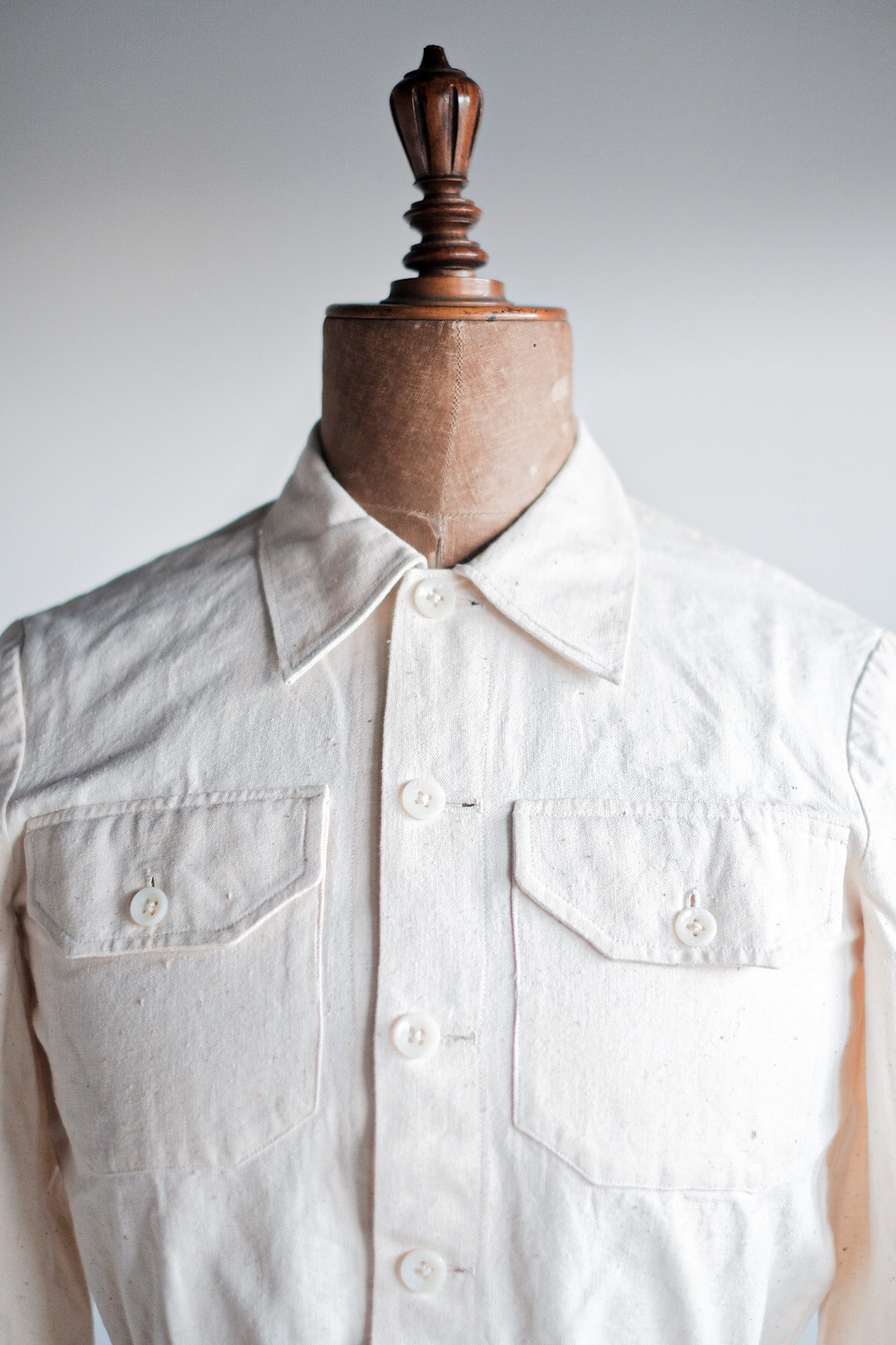 ［~30's］French Vintage Natural Cotton Summer Jacket "Dead Stock"