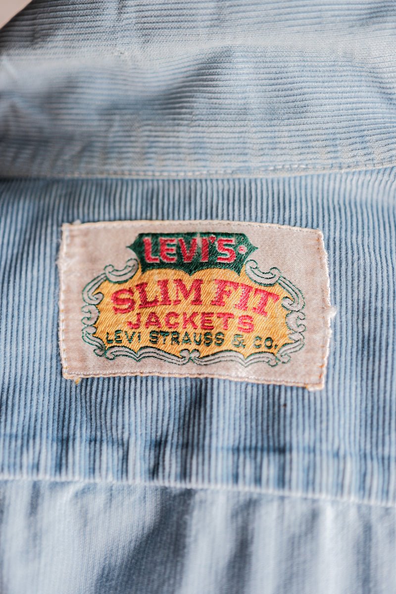 [~ 60's] แจ็คเก็ตผ้าลูกฟูกแบบผอมเพรียวของ Levi "Big E"