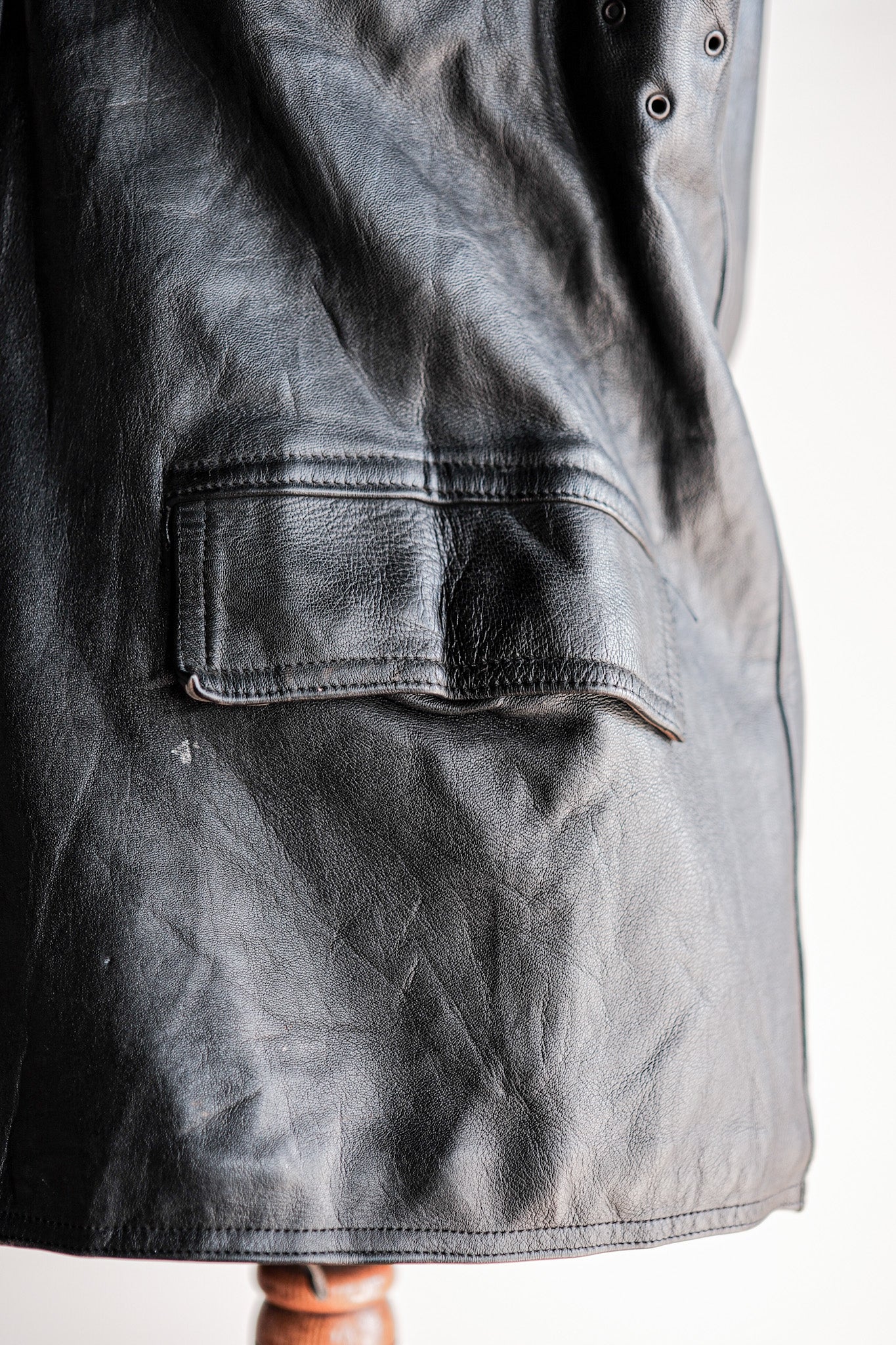 ［~50's］French Vintage Le Corbusier Leather Work Jacket "Wool Collar"