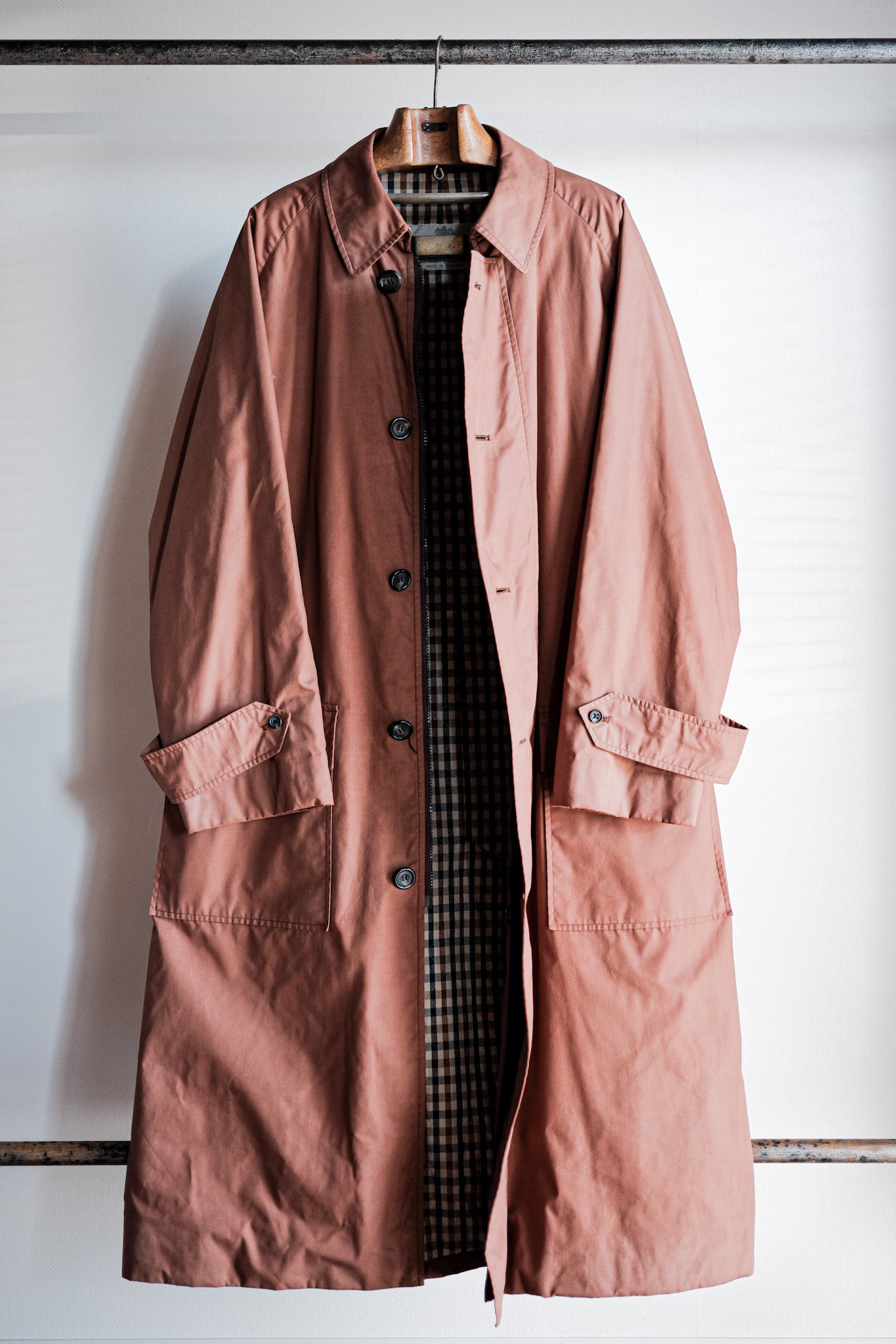 ［~80's］Vintage Aquascutum Single Raglan Soutien Collar Coat