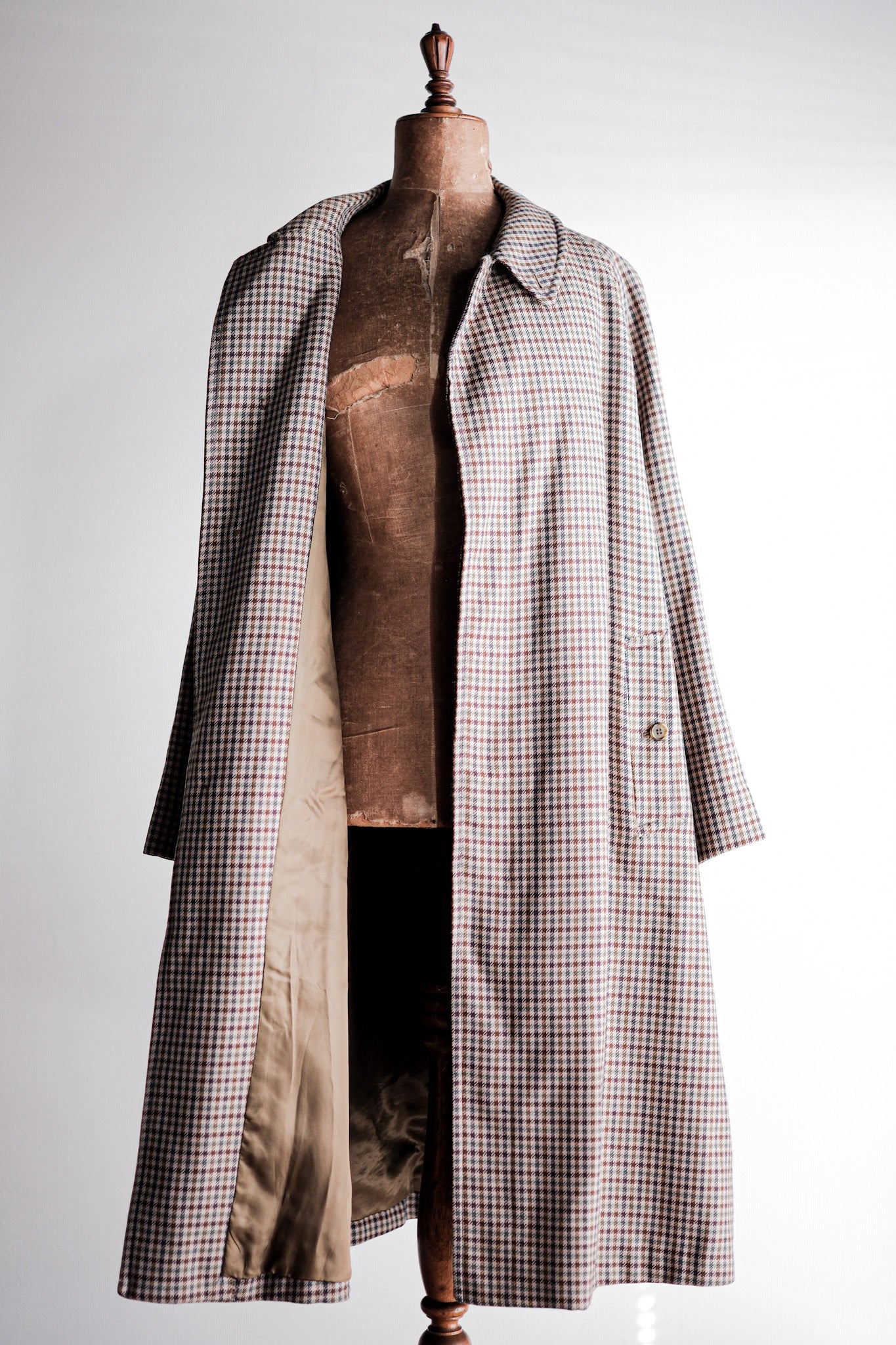 【~80's】Vintage Burberry's Single Raglan Wool Balmacaan Coat Size.56REG