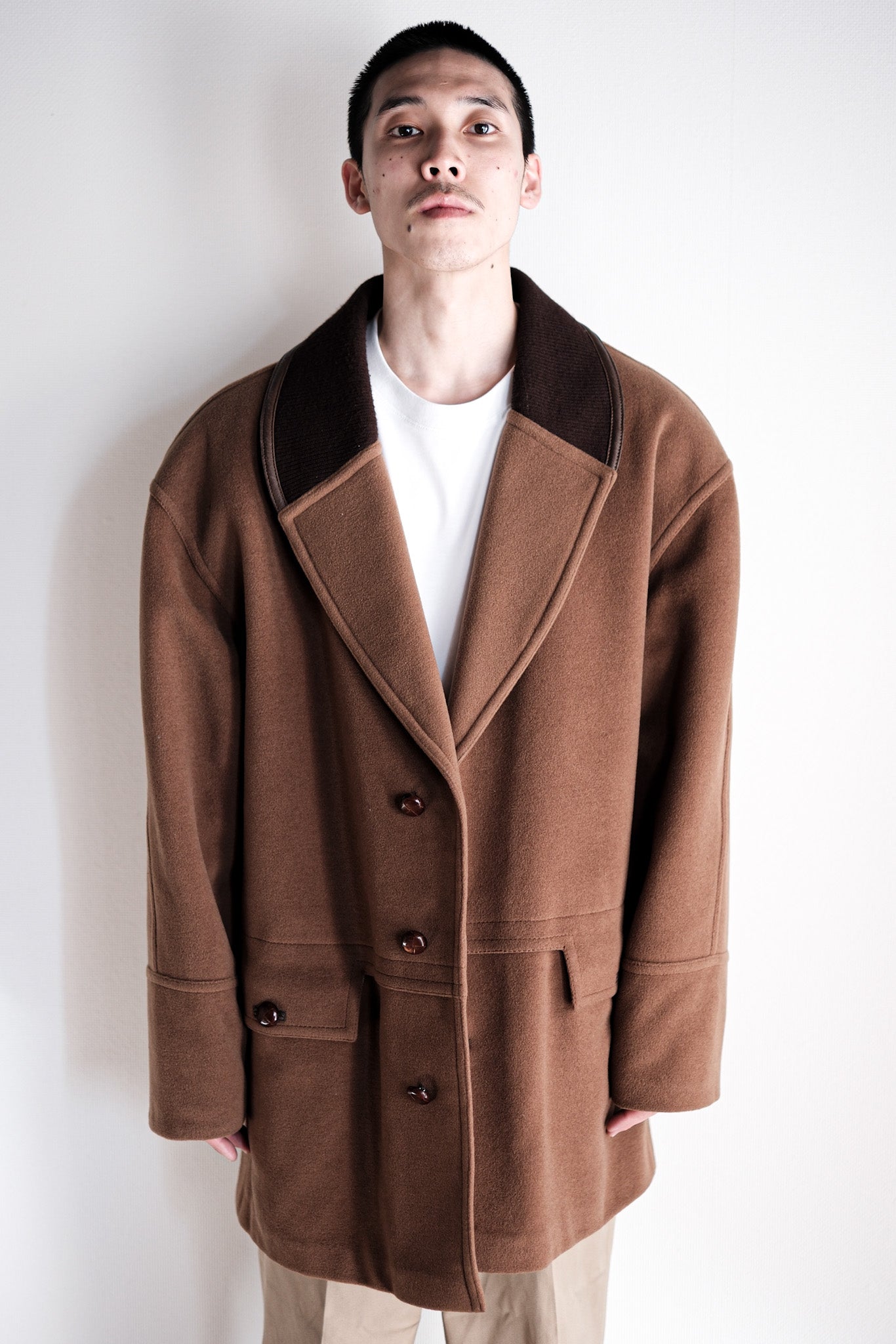 【~80's】Old Gucci Shawl Collar Cashmere Jacket Size.50
