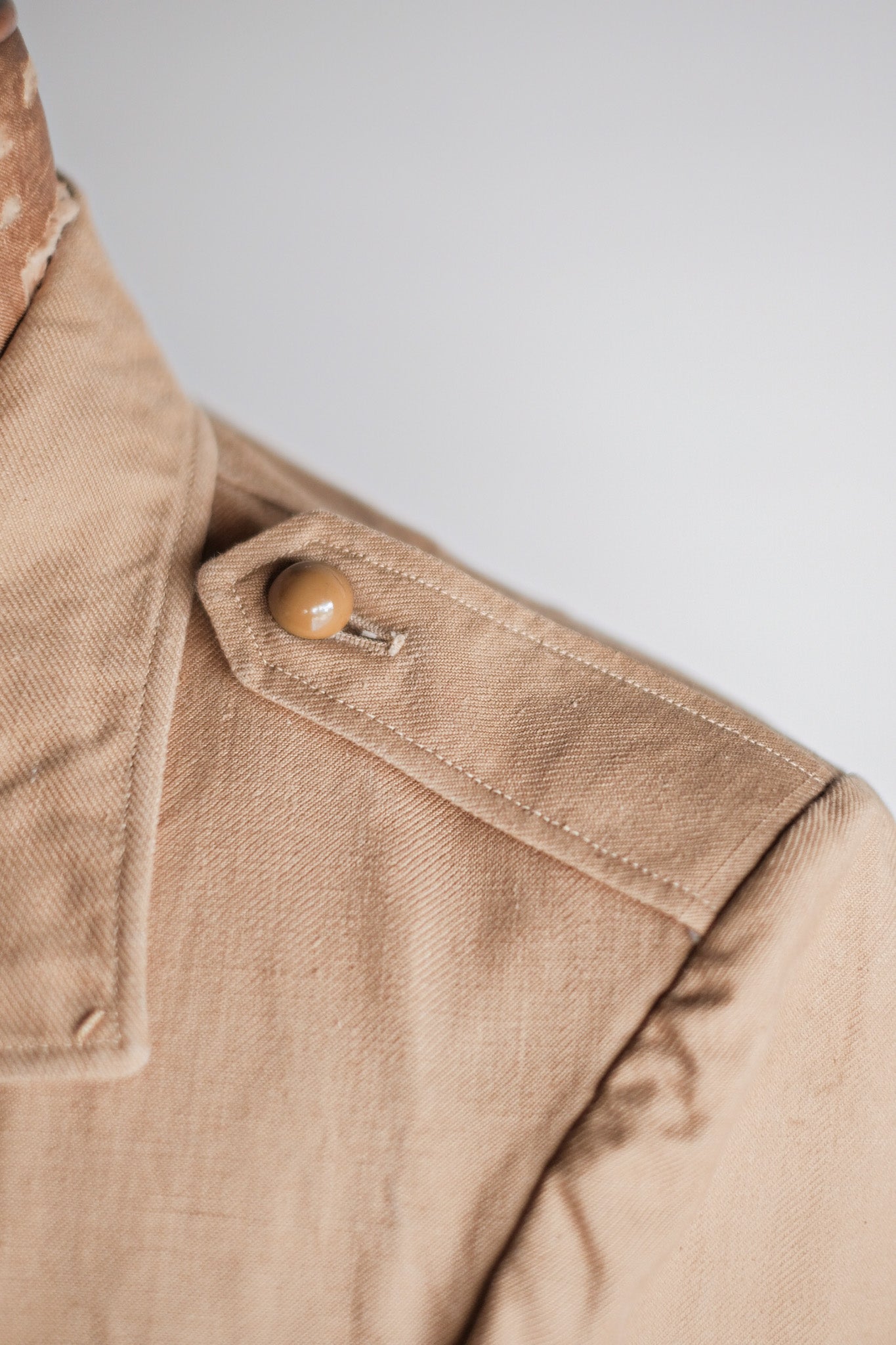 [~ 50's] French Vintage Cotton Linen CHINO JACKET "GARALLY LAFAYETTE" "DEAD STOCK"