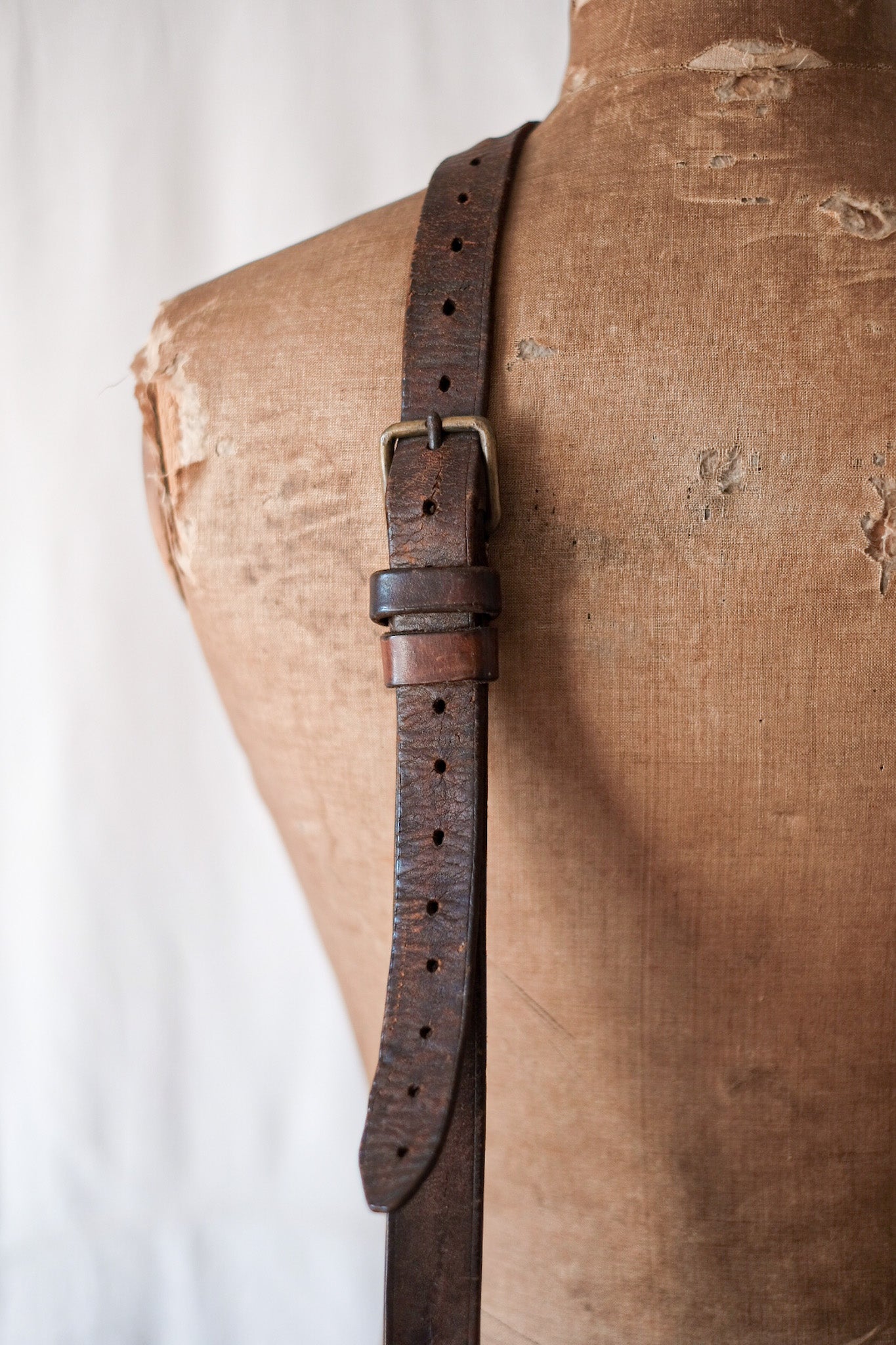 [~ 30's] French Vintage Fishing Leather Bag