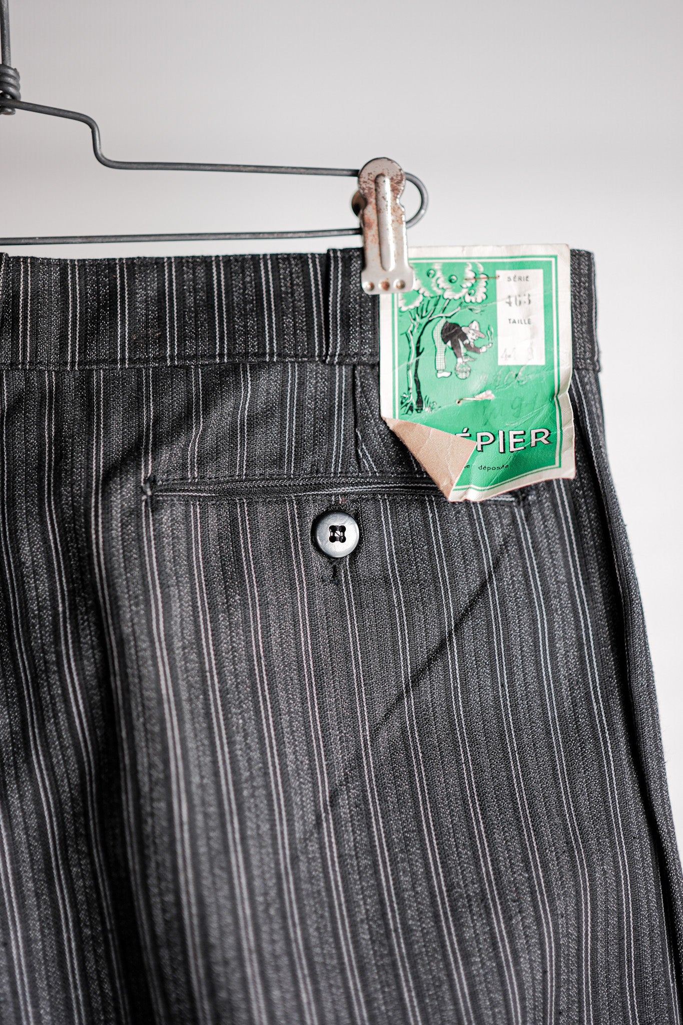 ［~50's］French Vintage Cotton Striped Work Pants "CREPIER" "Dead Stock"