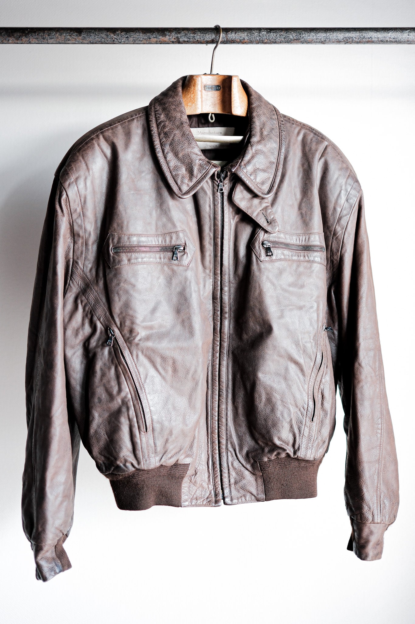 [〜90年代]舊的Seraphin皮夾克尺寸。52