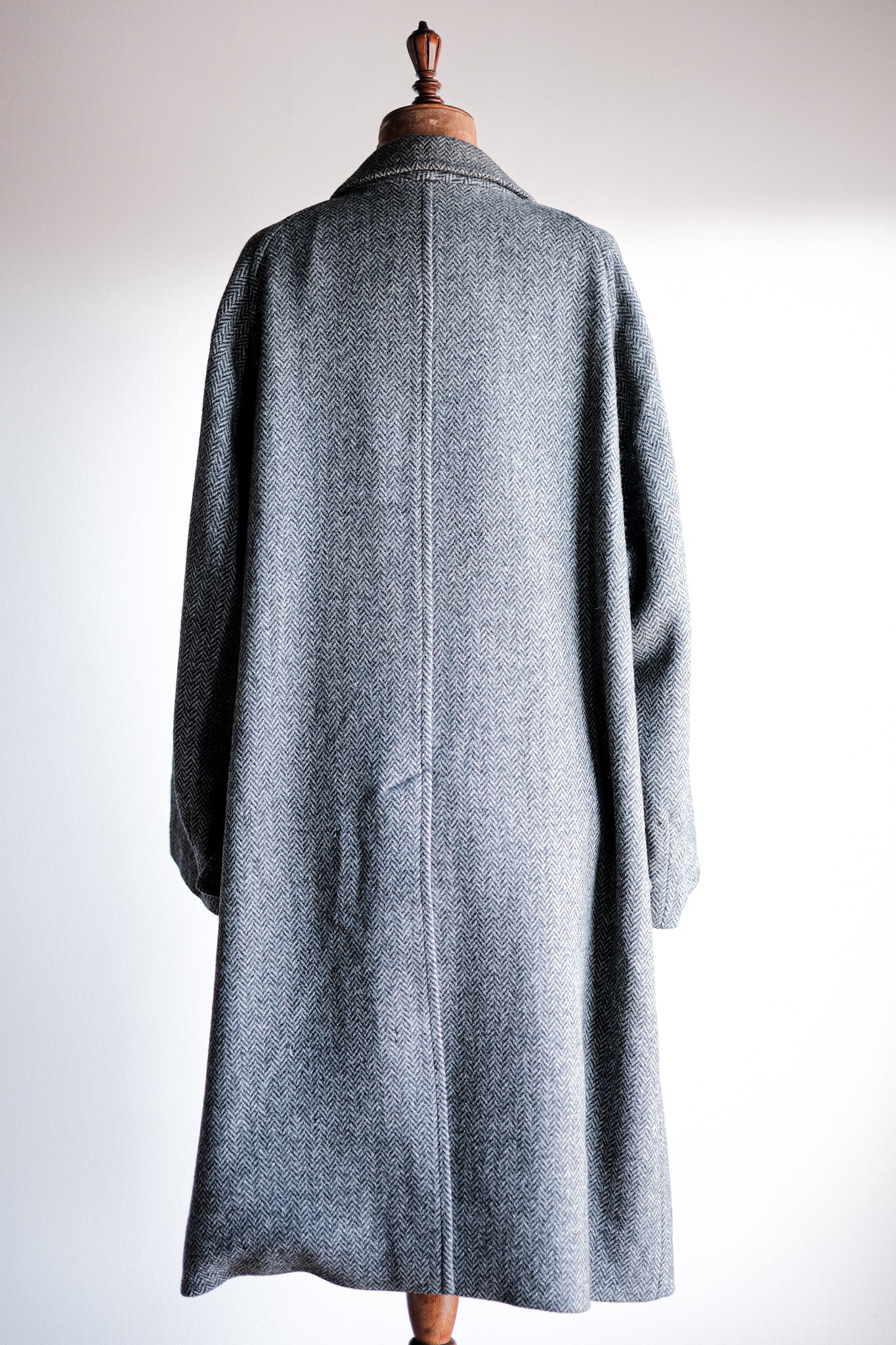 ［~90's］Vintage Burberry's Single Raglan Balmacaan Coat Size.54REG "SHETLAND TWEED"