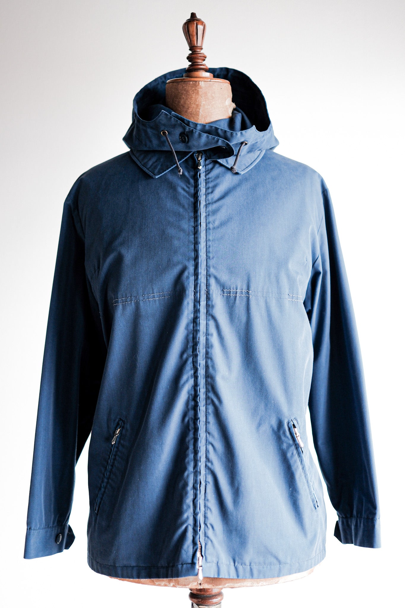 [~ 50's] German Vintage Blue Cotton x Polyester Hooded Jacket