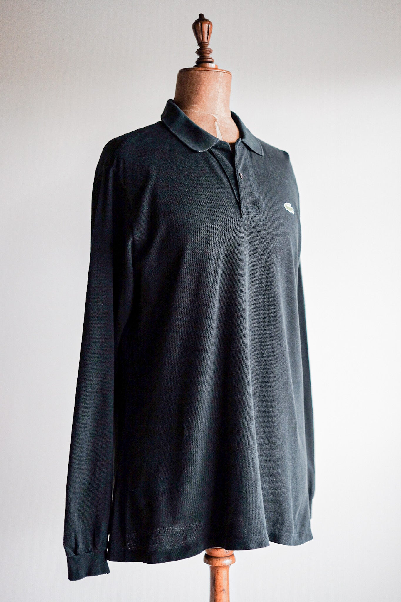 ［~80's］CHEMISE LACOSTE L/S Polo Shirt Size.5 "Black"