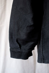 【~30's】French Vintage Black Moleskin Work Jacket