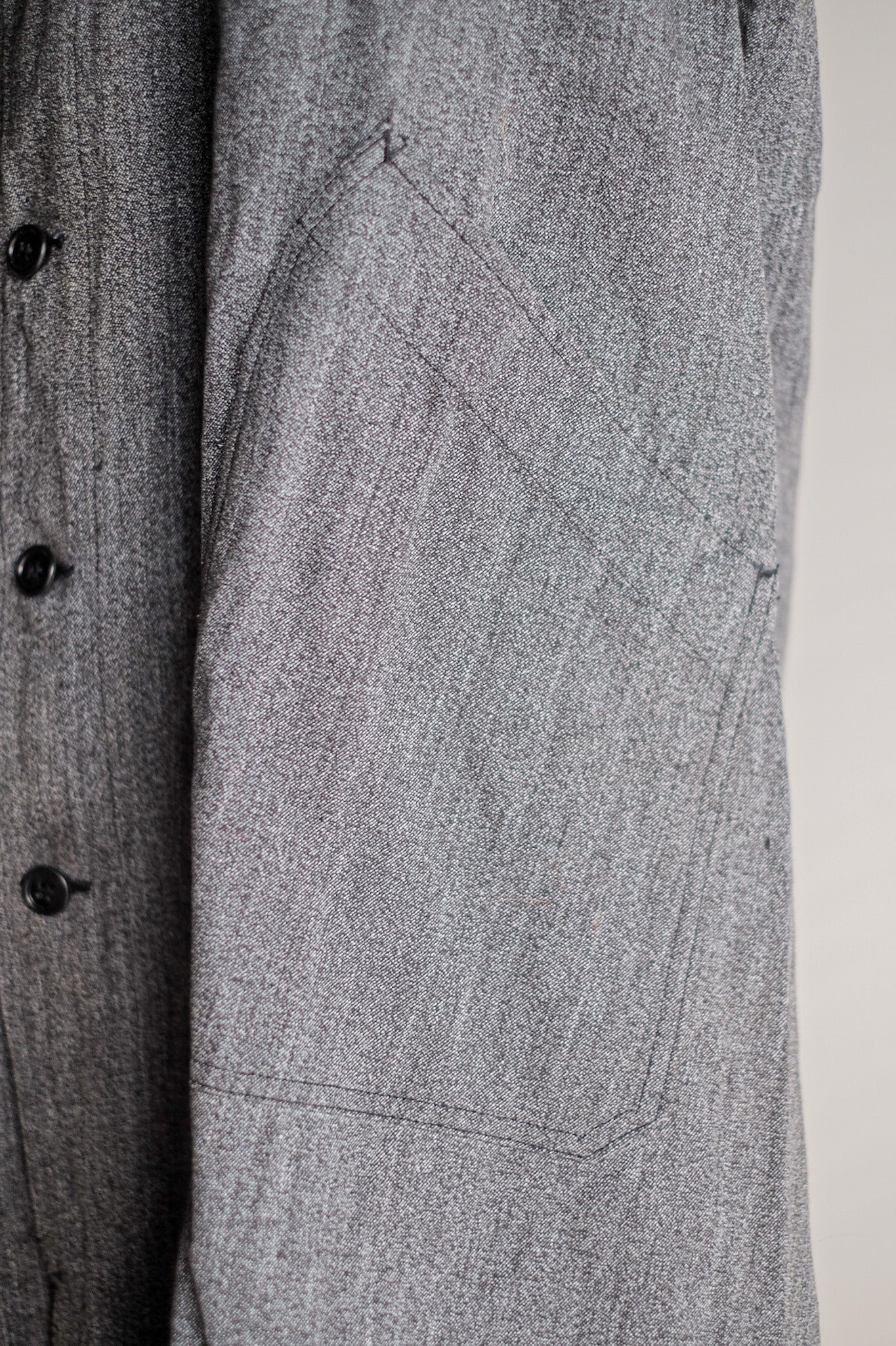 ［~50's］French Vintage PTT Black Chambray Atelier Coat “Dead Stock”