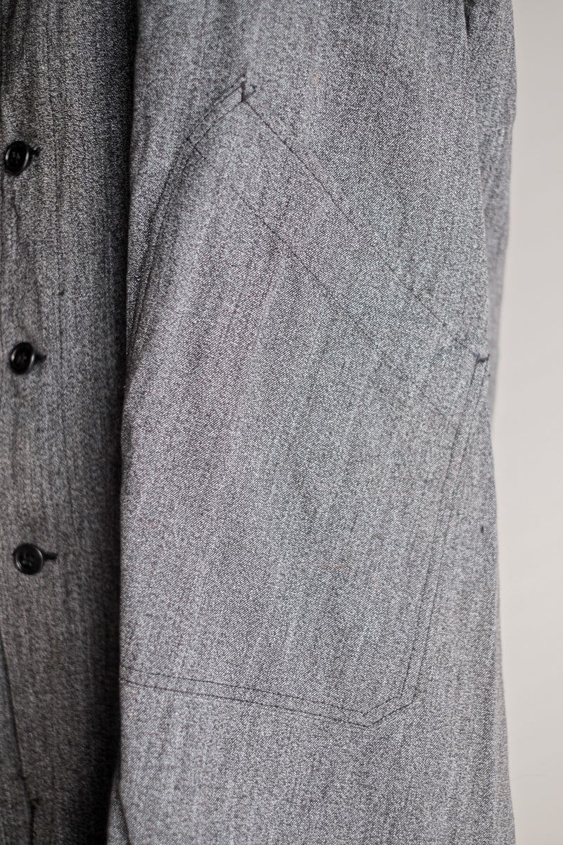 [~ 50's] French Vintage PTT Black Chambray Atelier Coat "Dead Stock"