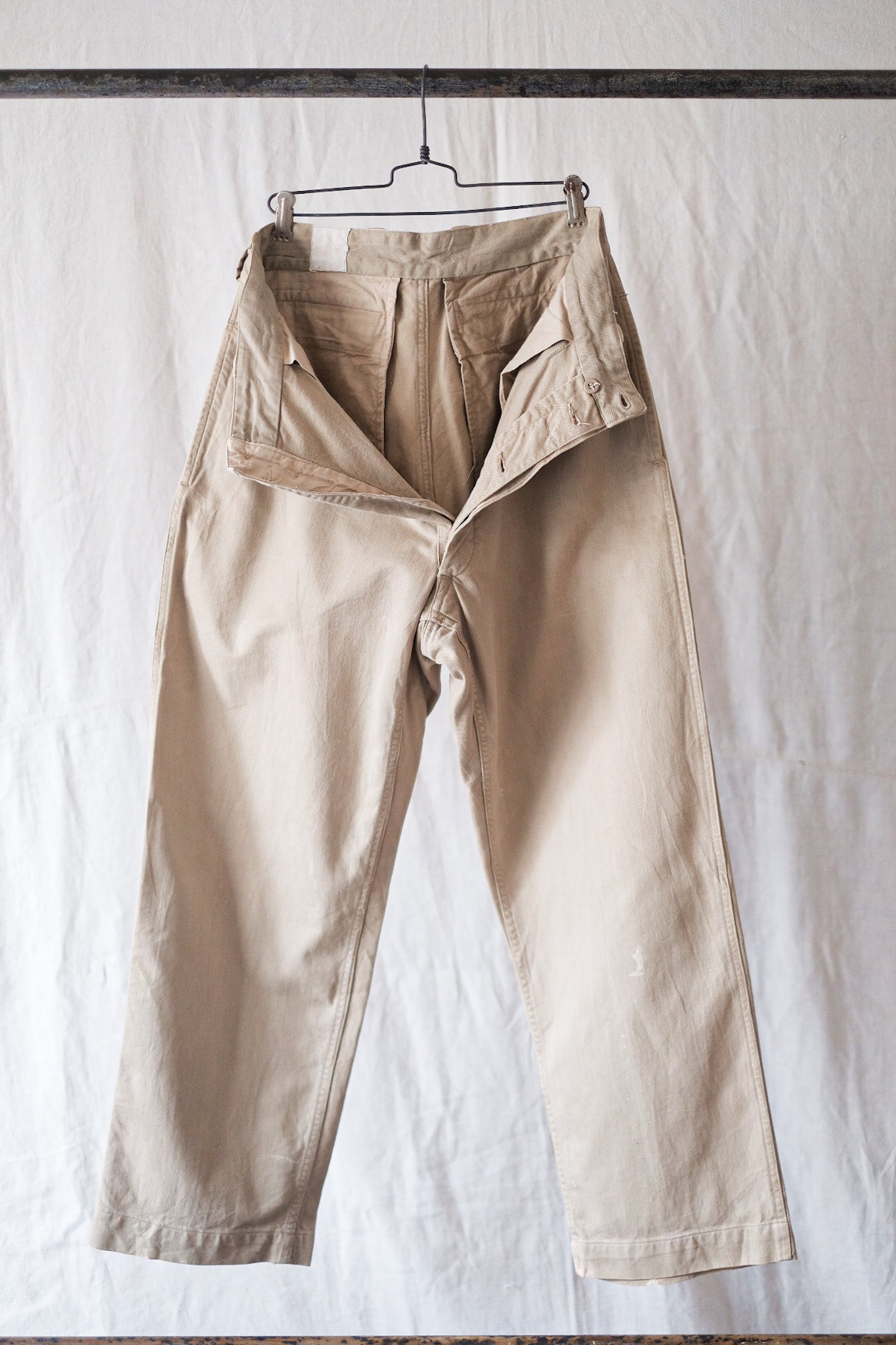 [~ 60's] French Army M52 CHINO TROUSERS SIZE.22