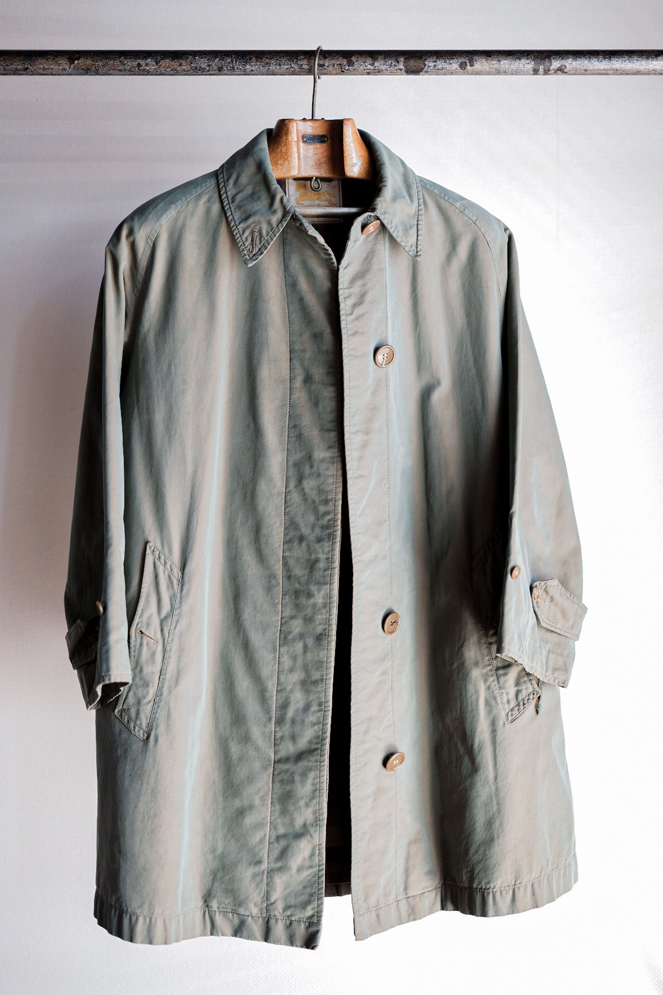 50's] Vintage Burberry's Single Raglan Balmacaan Coat C100