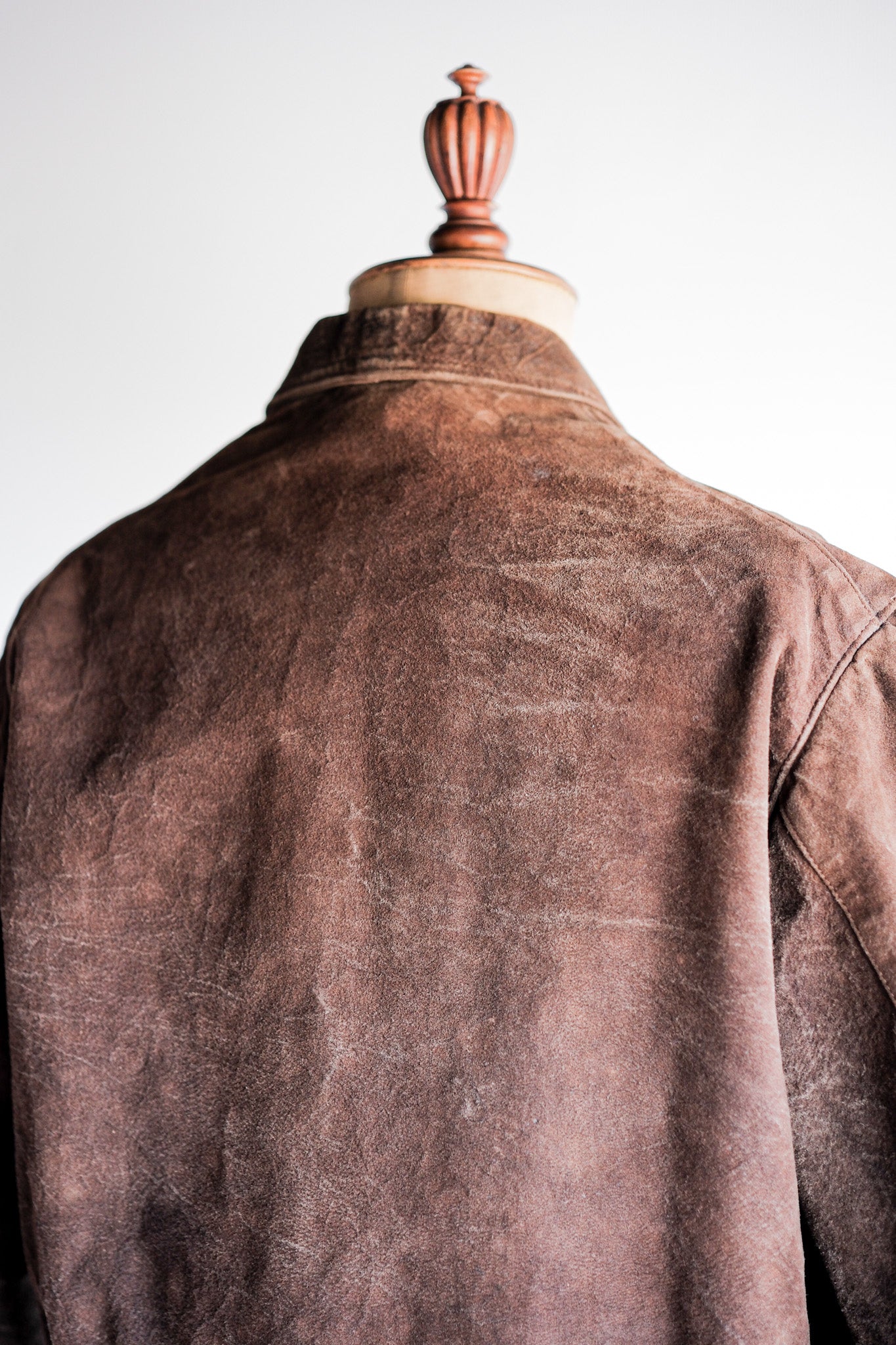 【~30’s】French Vintage Suede Leather Cyclist Jacket