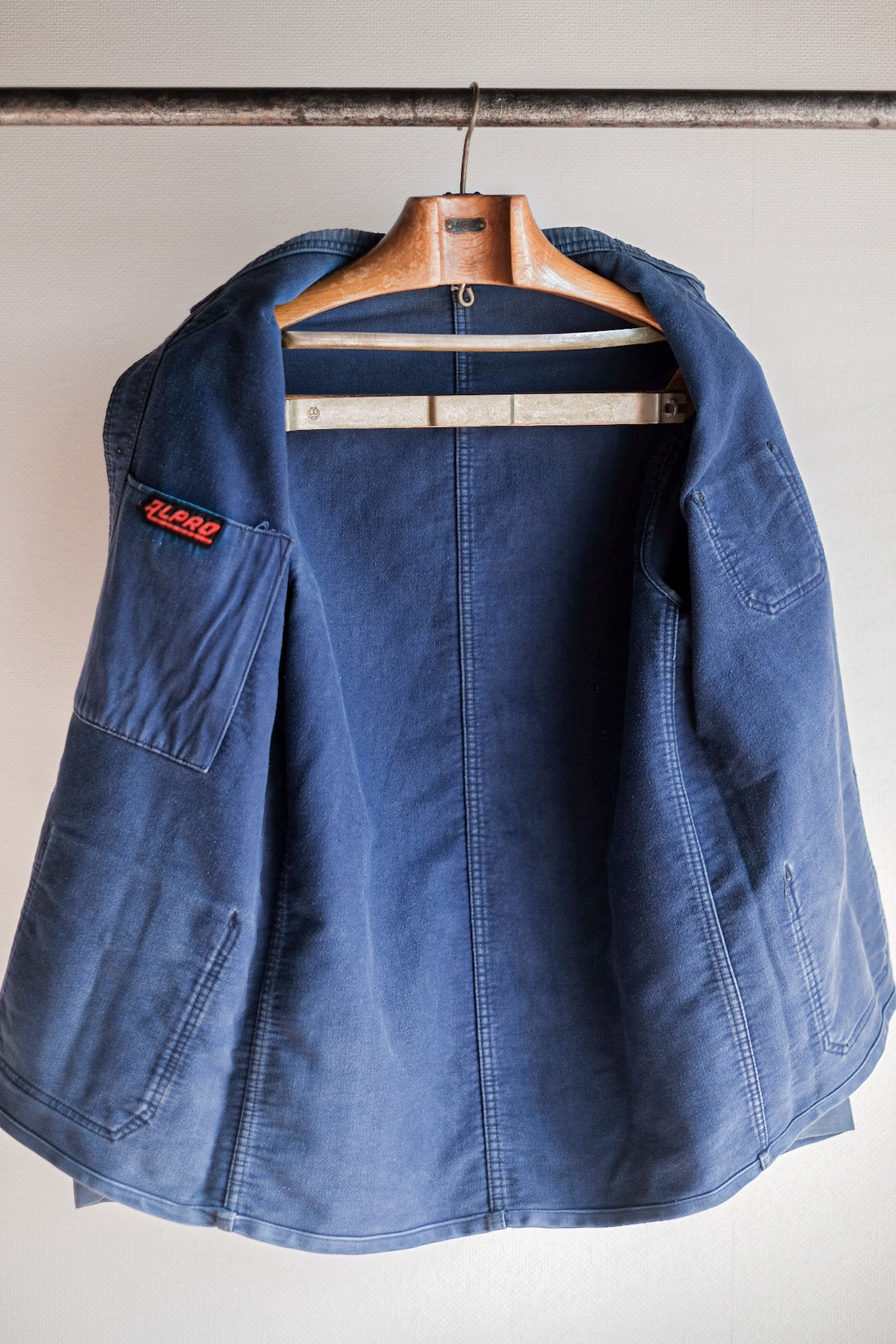 ［~40's］French Vintage Blue Moleskin Work Jacket