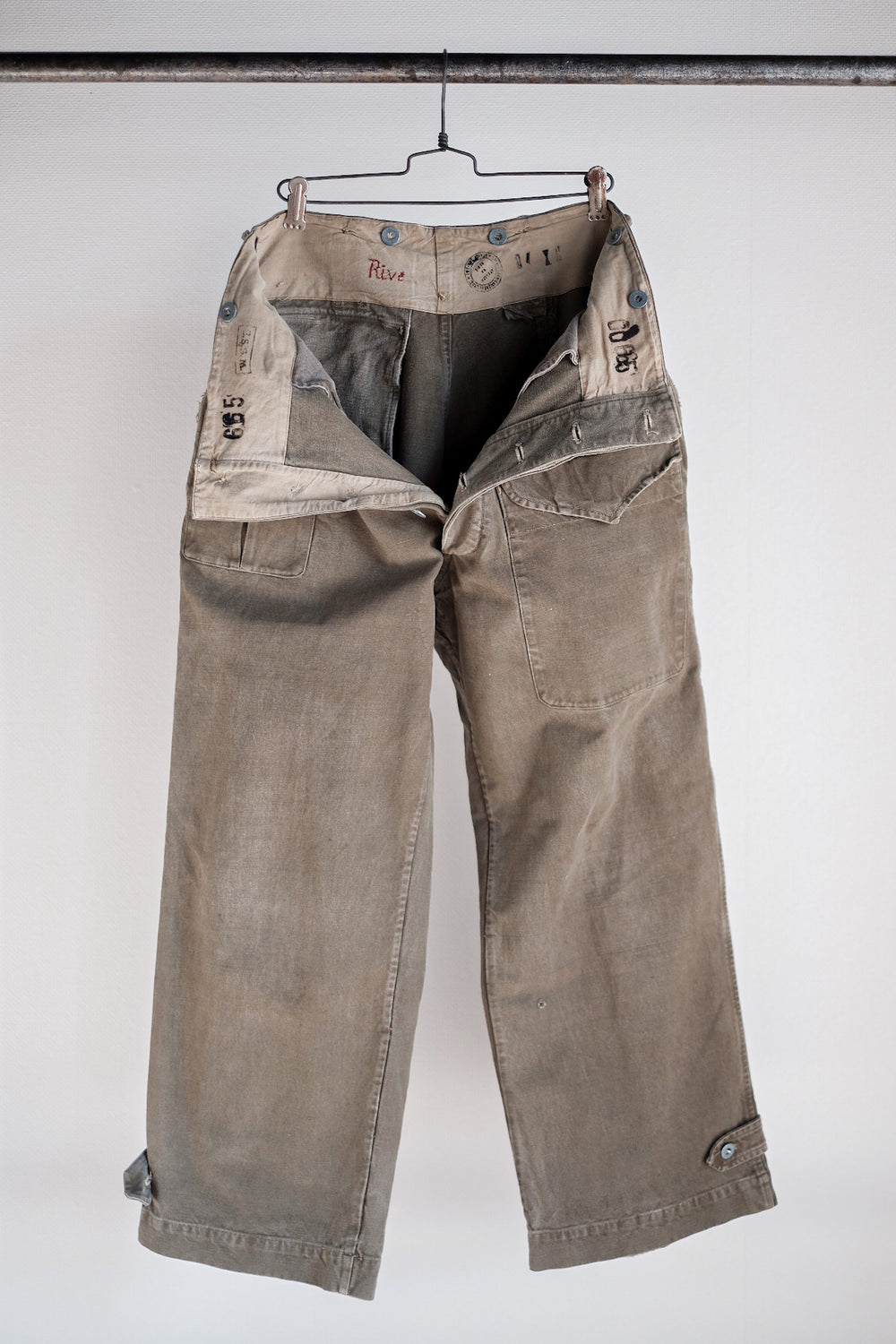 【~40's】French Army M44 Field Trousers Size.84XC