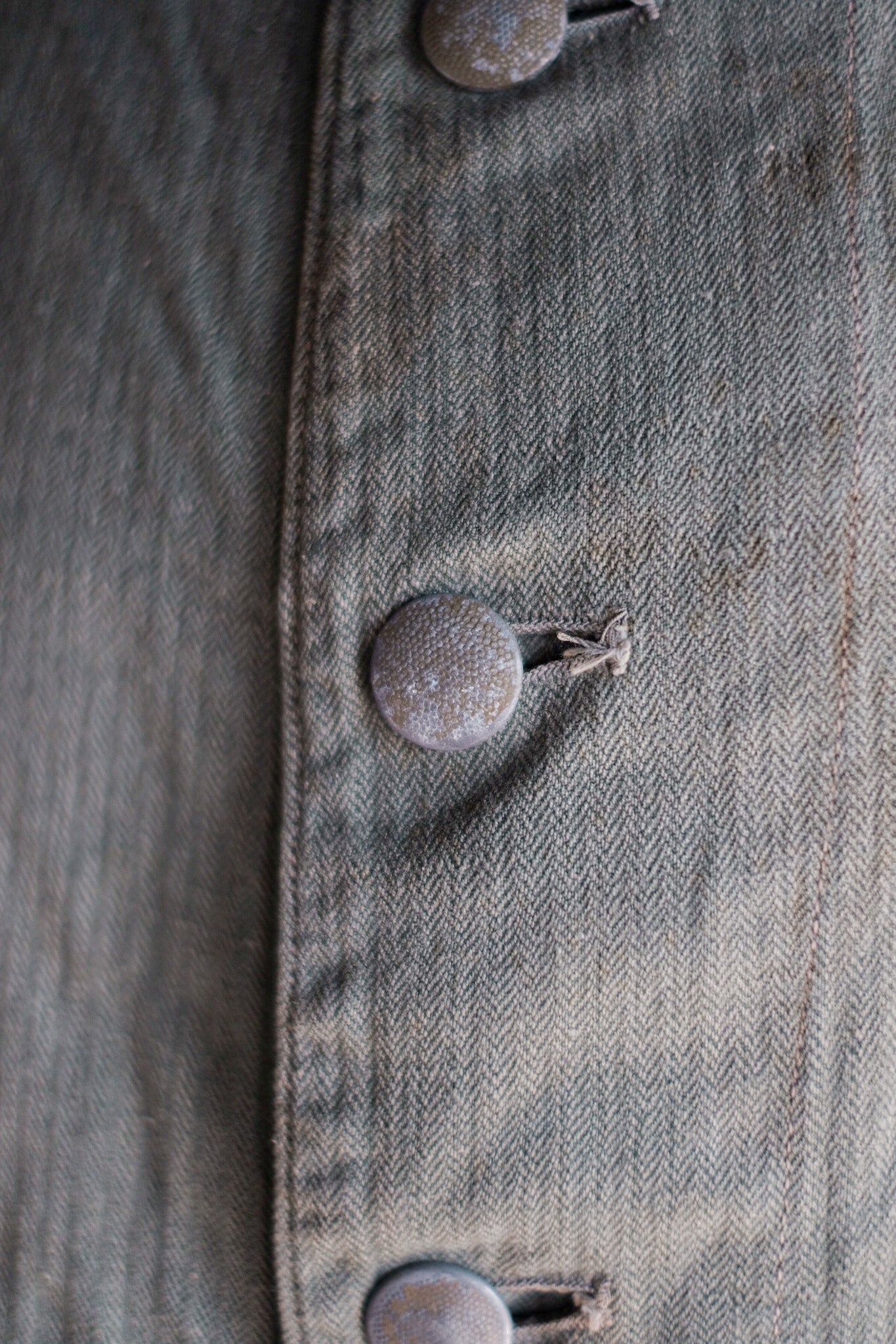 ［~30's］WW2 German Army Drillich Green HBT Linen Jacket