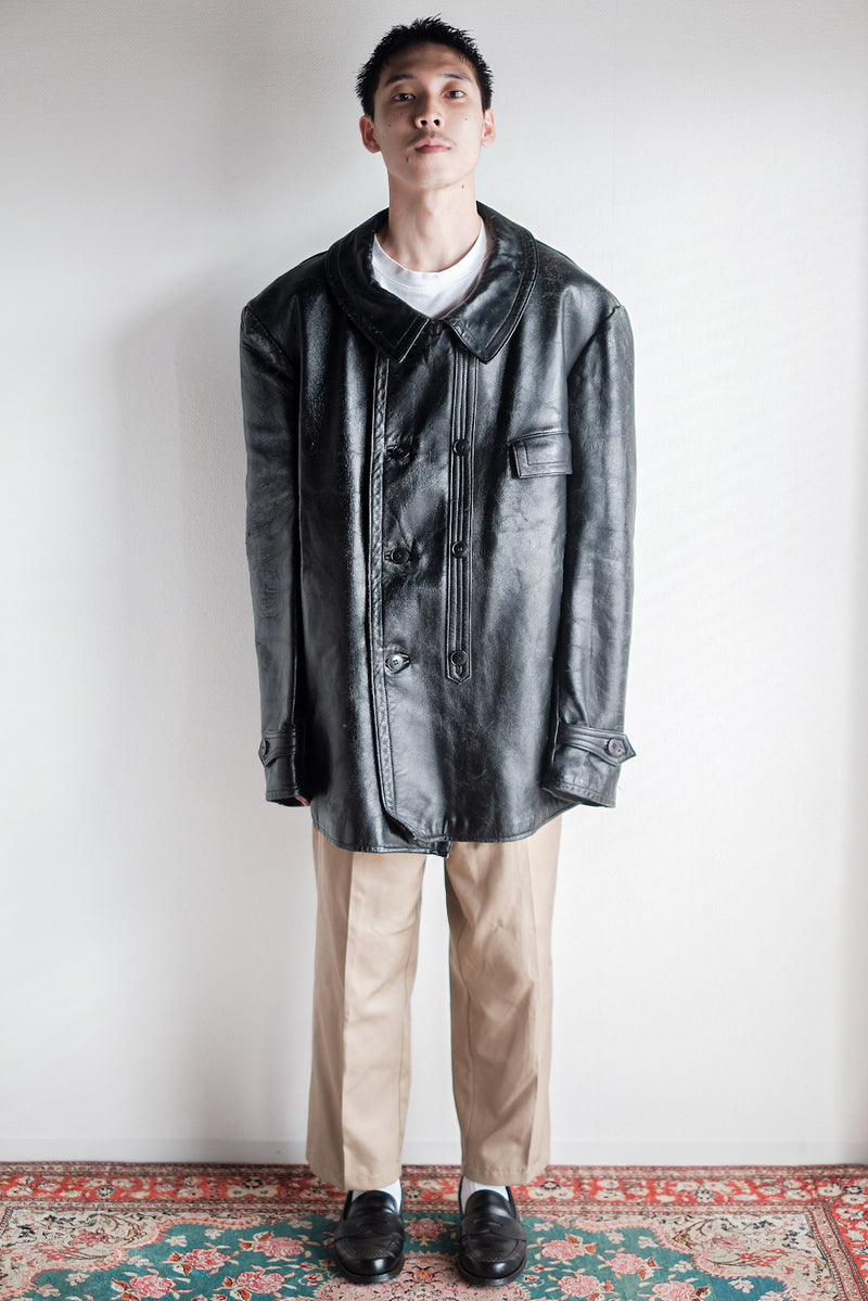 60's】French Vintage Le Corbusier Leather Work Jacket – VIEUX ET