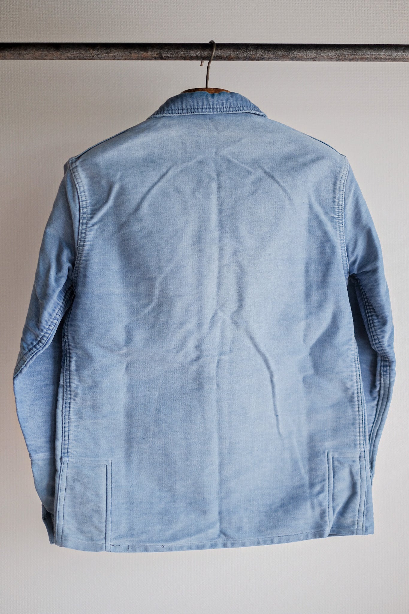 ［~50's］French Vintage Blue Moleskin Work Jacket "Le Mont St. Michel"