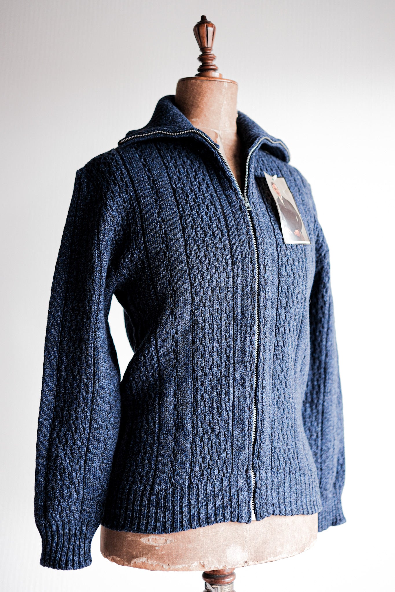 ［~60's］French Vintage Full Zip Wool Cardigan "Dead Stock"