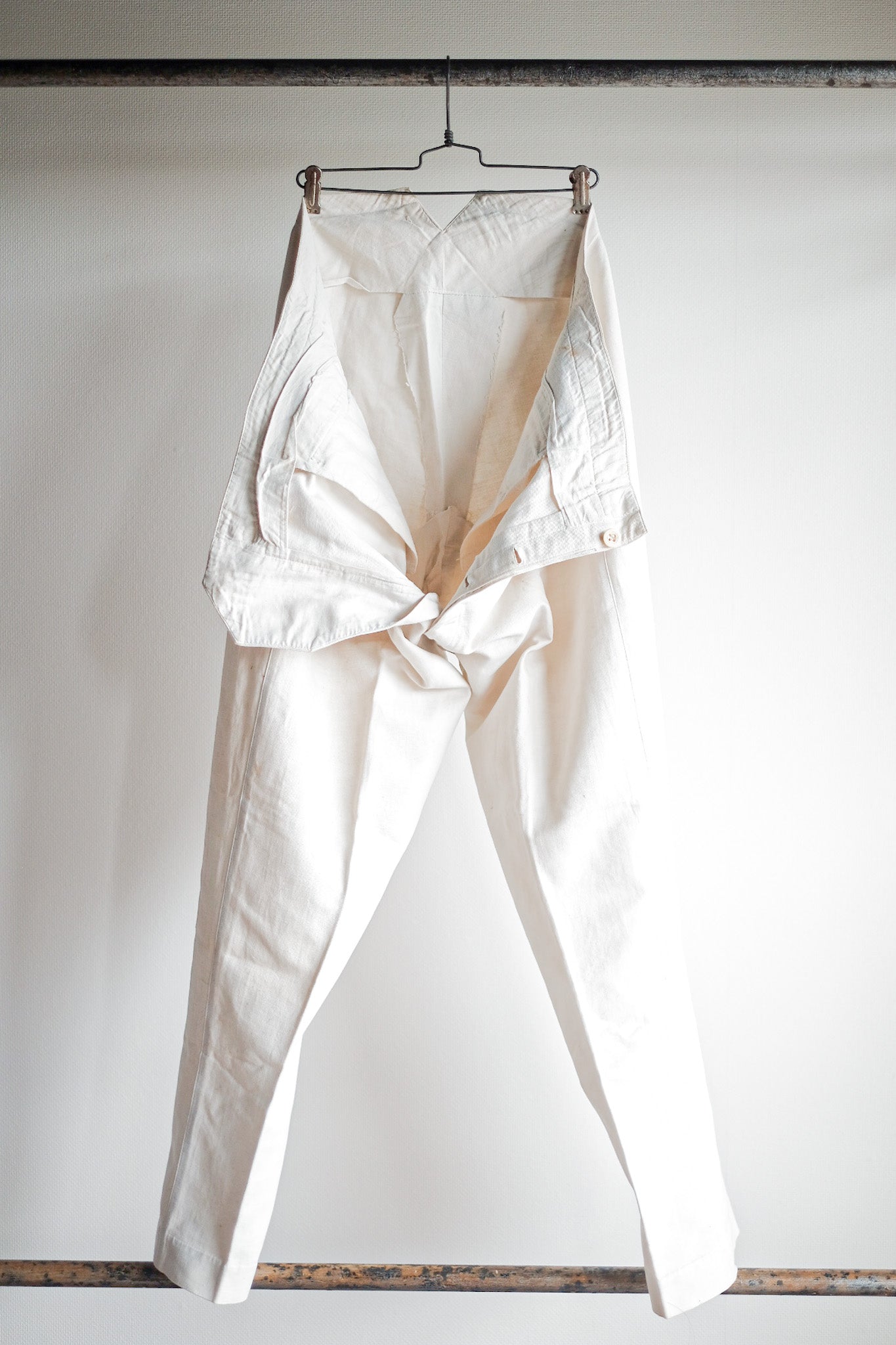[~ 30's] กางเกงผ้าลินินวินเทจฝรั่งเศส